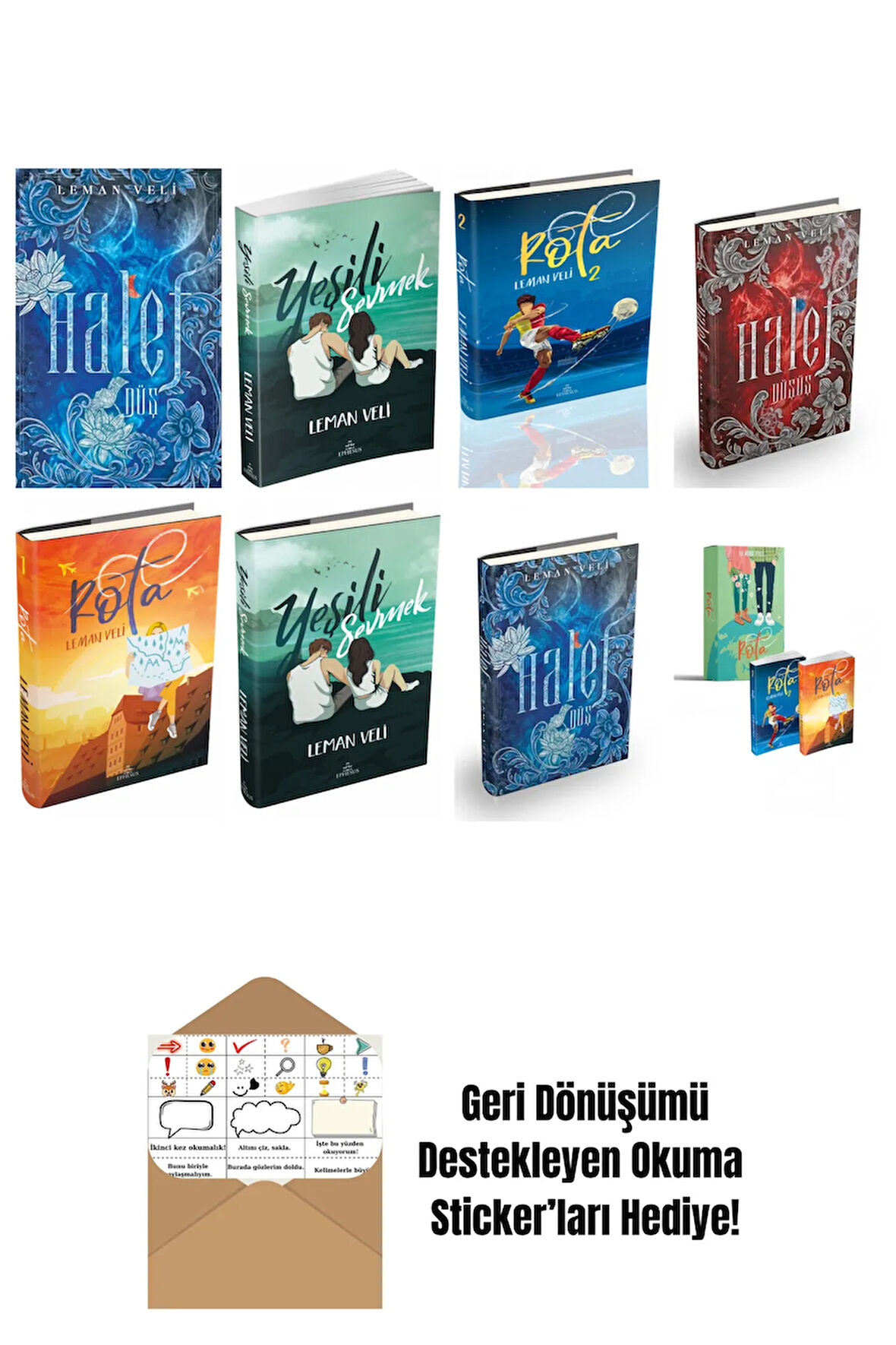 Leman Veli 8 Kitap Seti + Okuma Sticker'ları