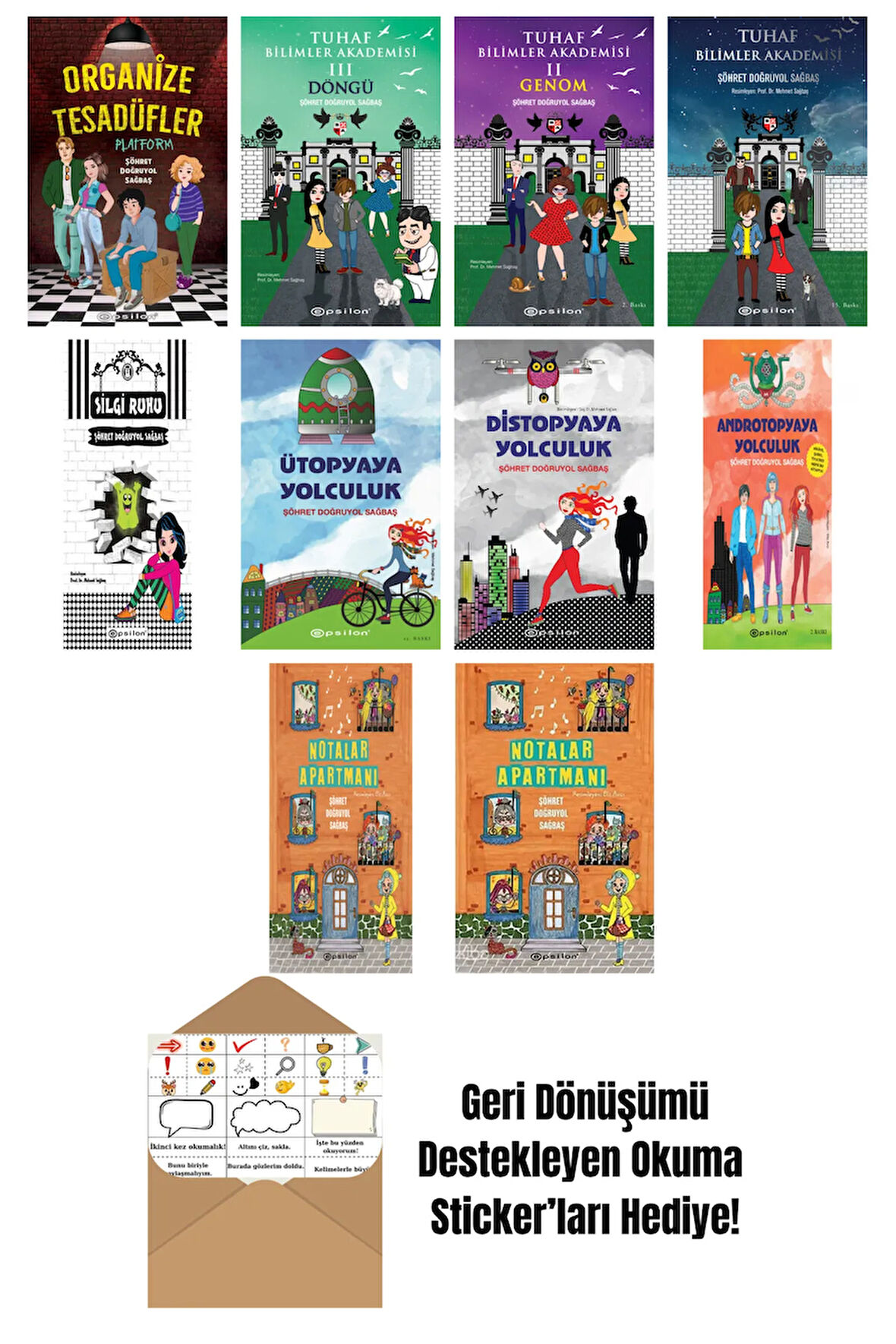 Şöhret Doğruyol Sağbaş 10 Kitap Seti + Okuma Sticker'ları