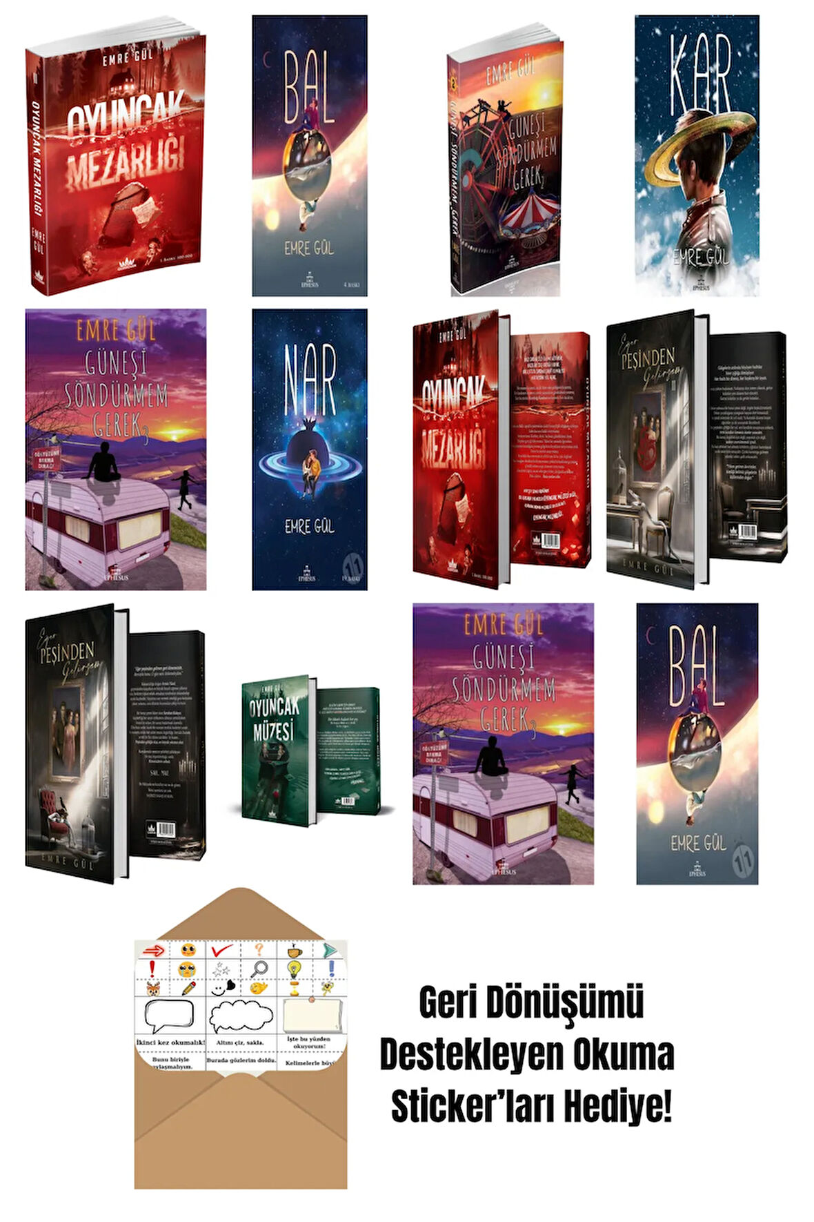 Emre Gül 12 Kitap Seti + Okuma Sticker'ları