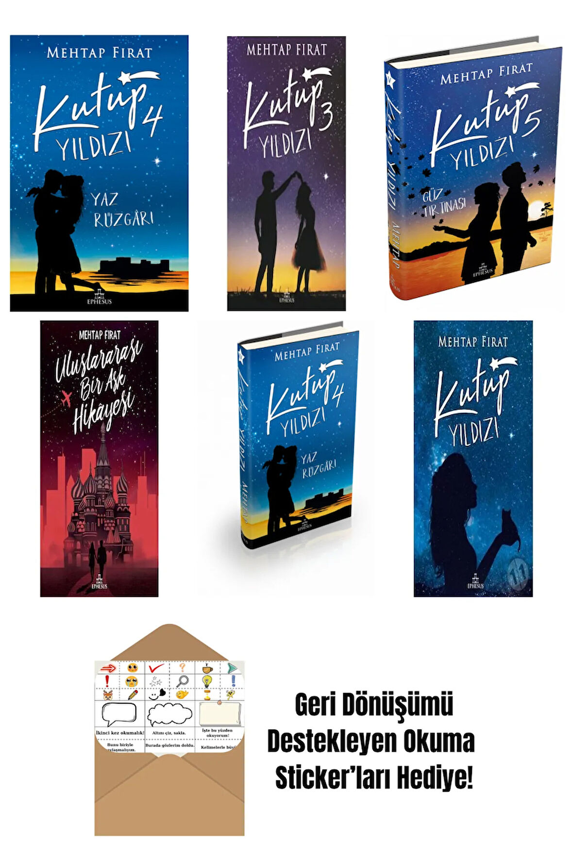 Mehtap Fırat 6 Kitap Seti + Okuma Sticker'ları