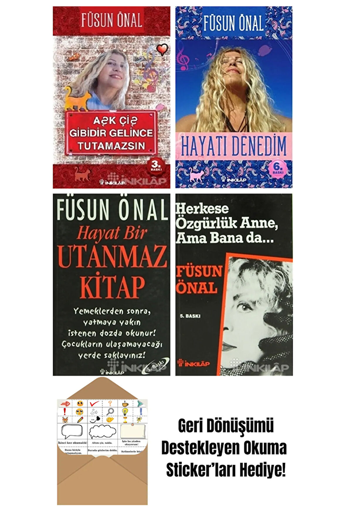 Füsun Önal 4 Kitap Seti + Okuma Sticker'ları