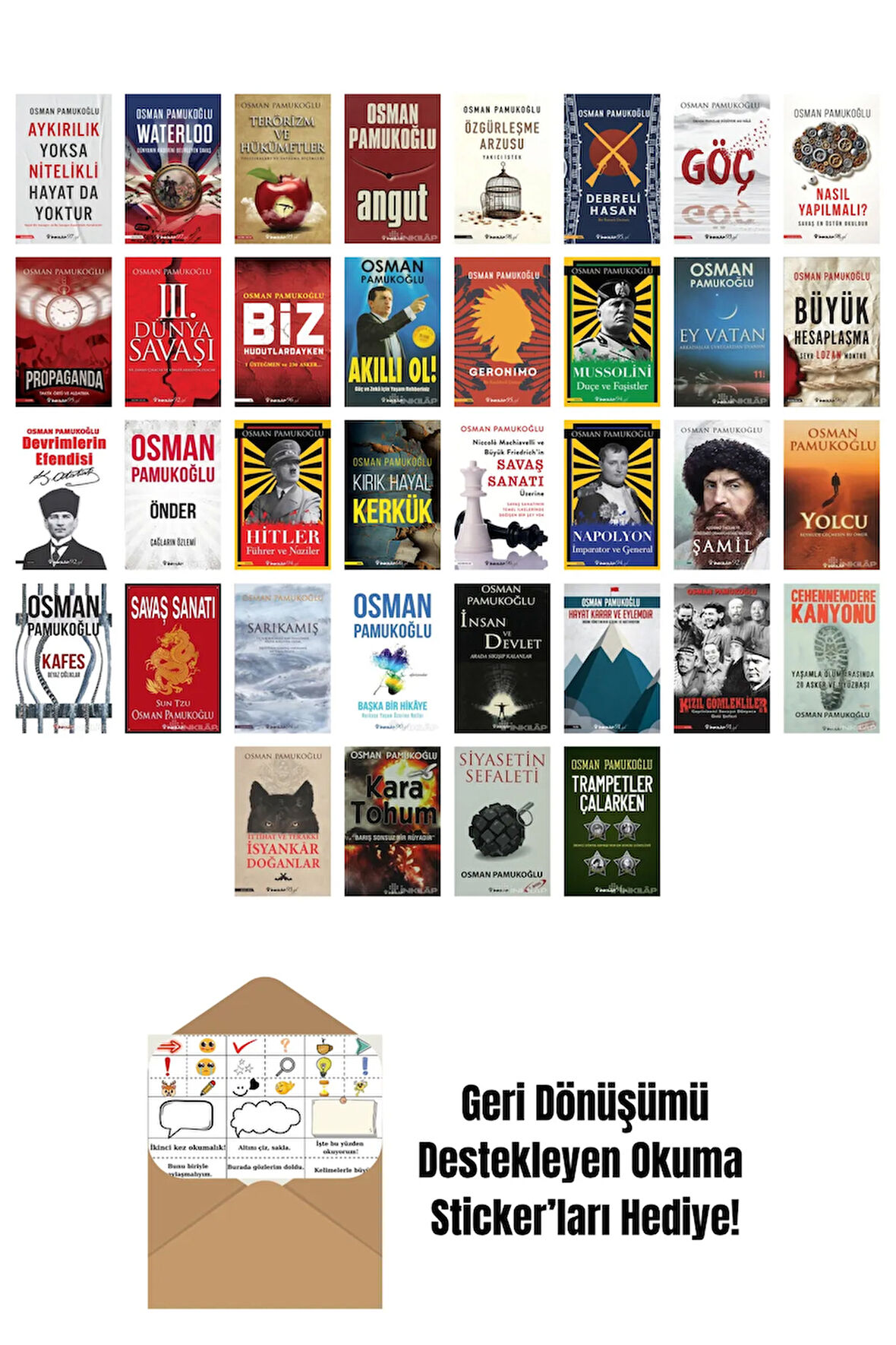 Osman Pamukoğlu 36 Kitap Seti + Okuma Sticker'ları