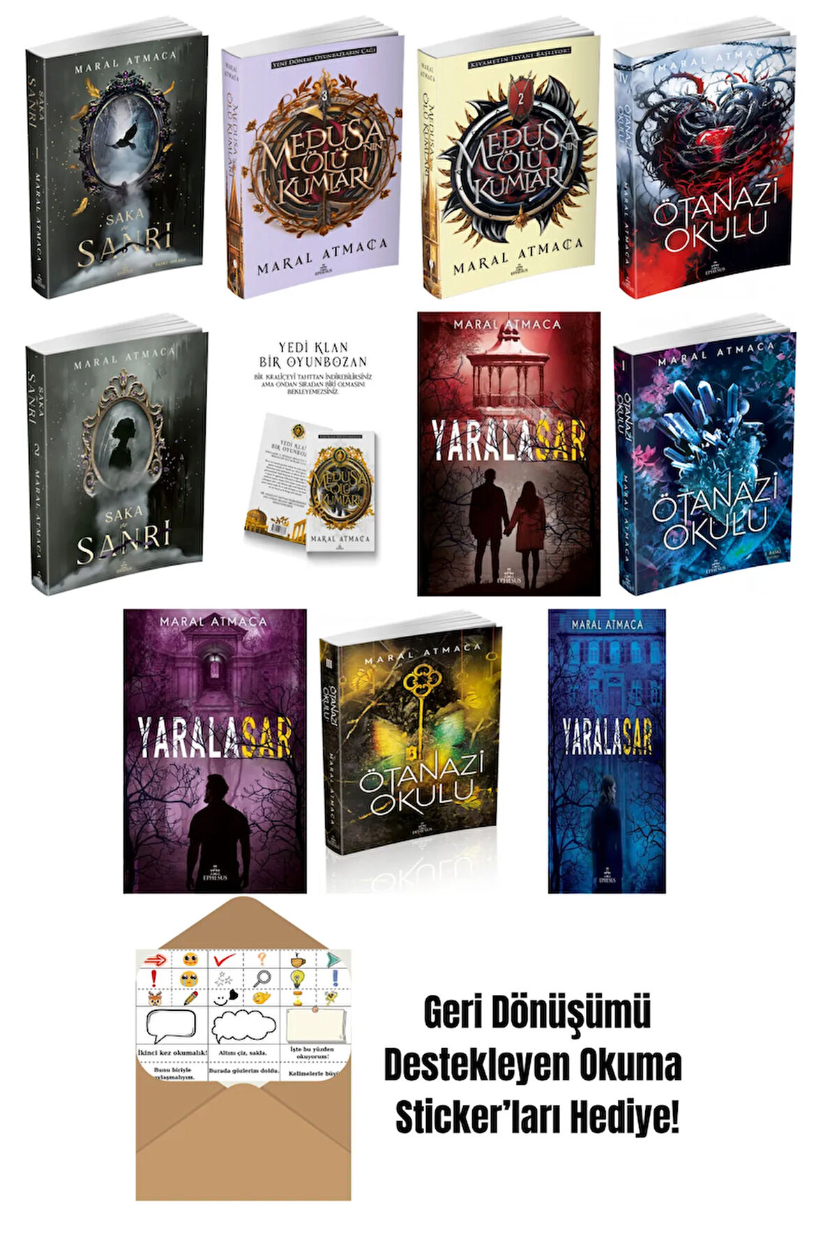 Maral Atmaca 11 Kitap Seti + Okuma Sticker'ları