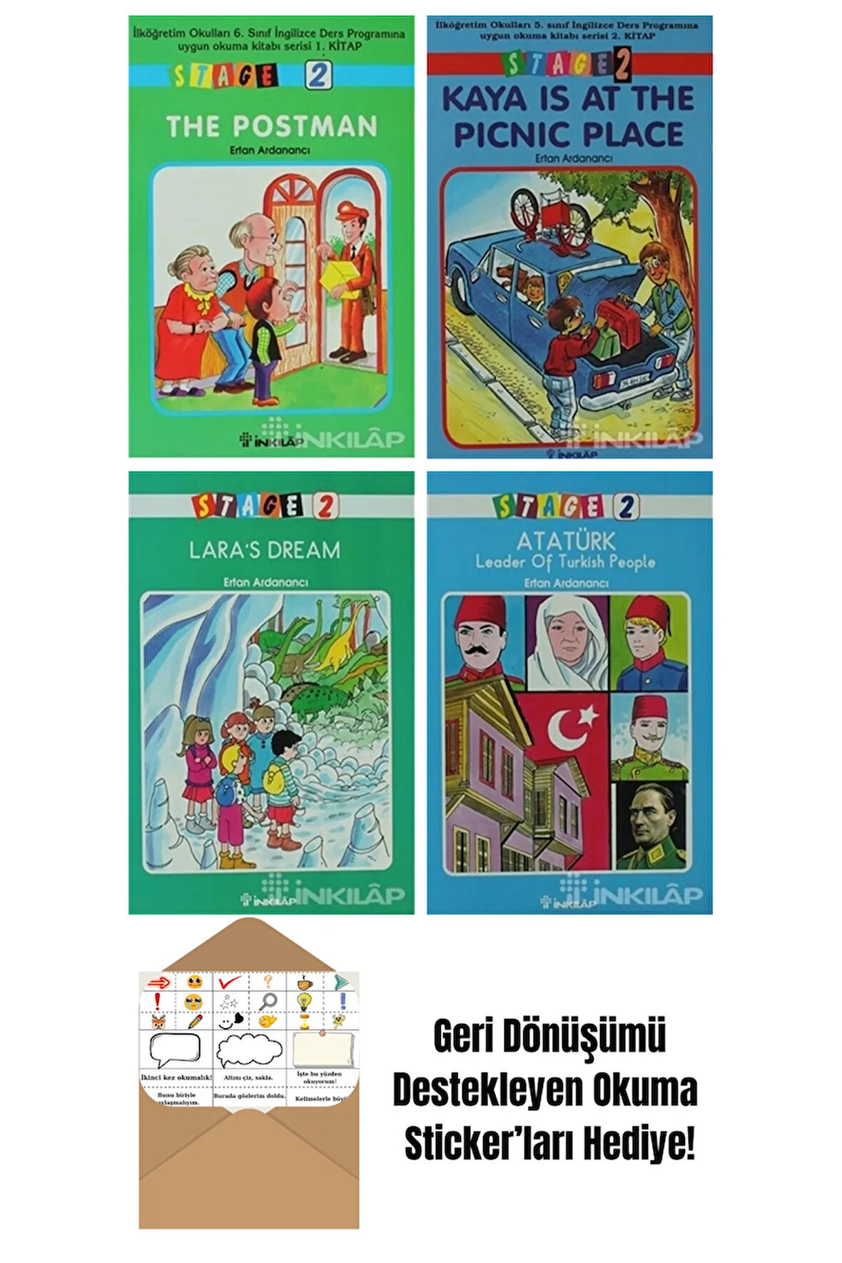 Ertan Ardanancı 4 Kitap Seti + Okuma Sticker'ları