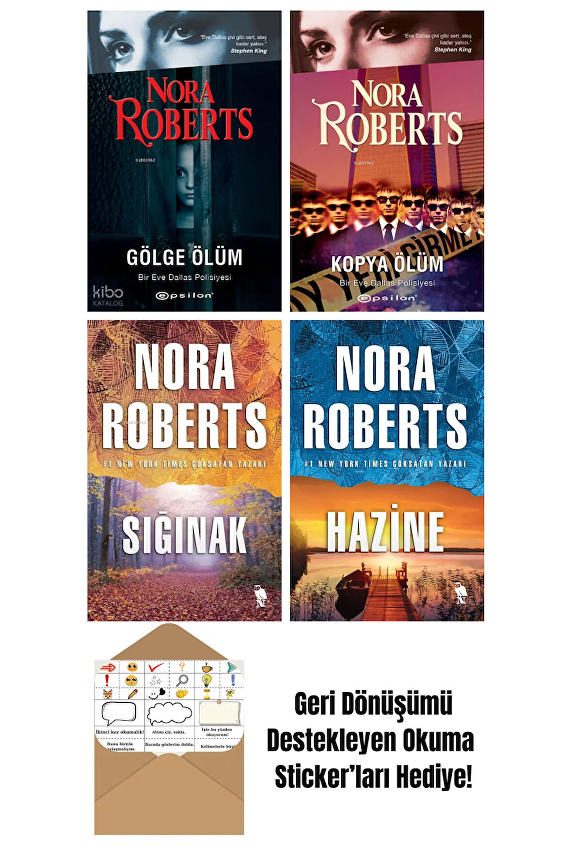 Nora Roberts 4 Kitap Seti + Okuma Sticker'ları