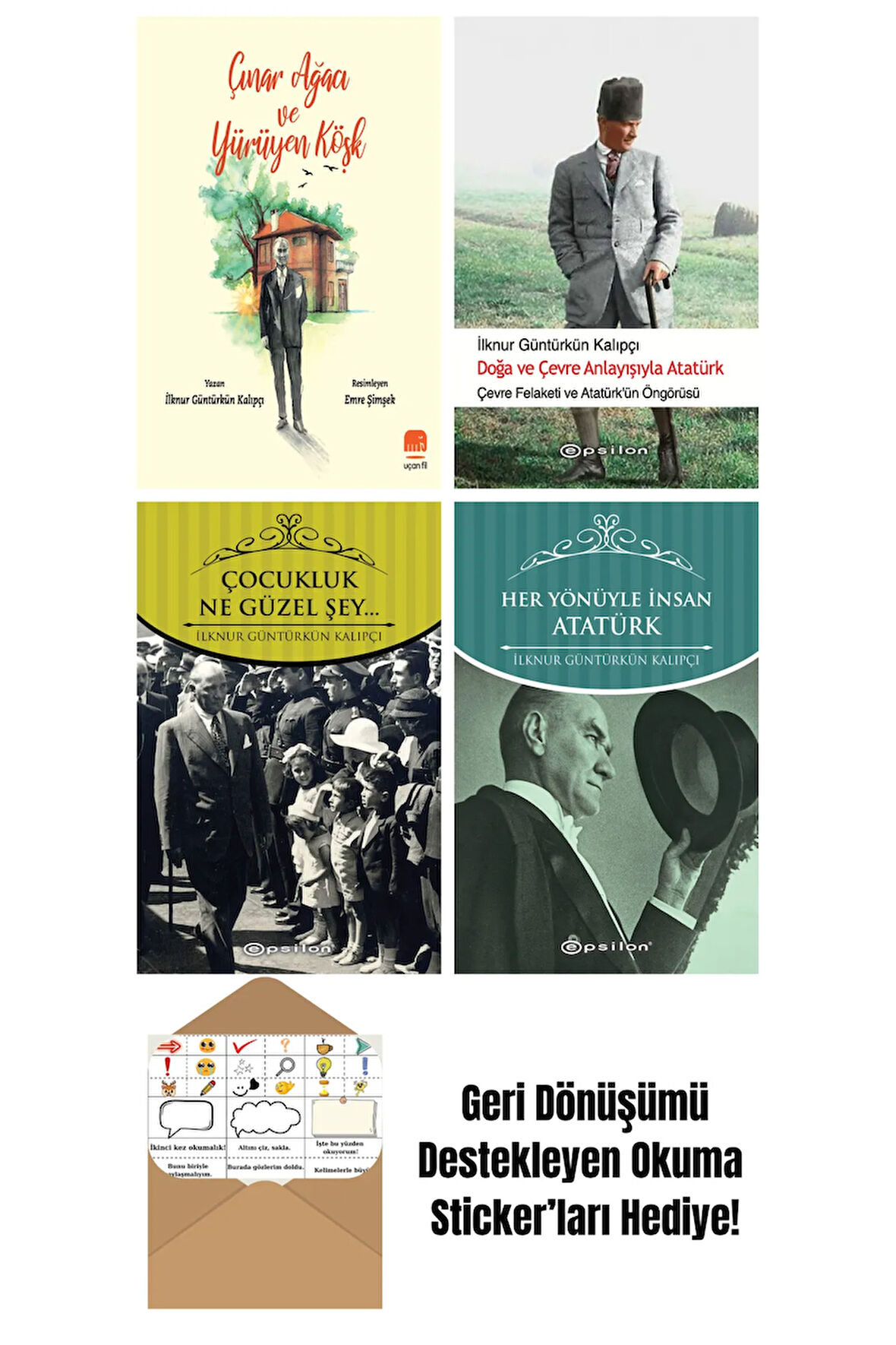 İlknur Güntürkün Kalıpçı 4 Kitap Seti + Okuma Sticker'ları
