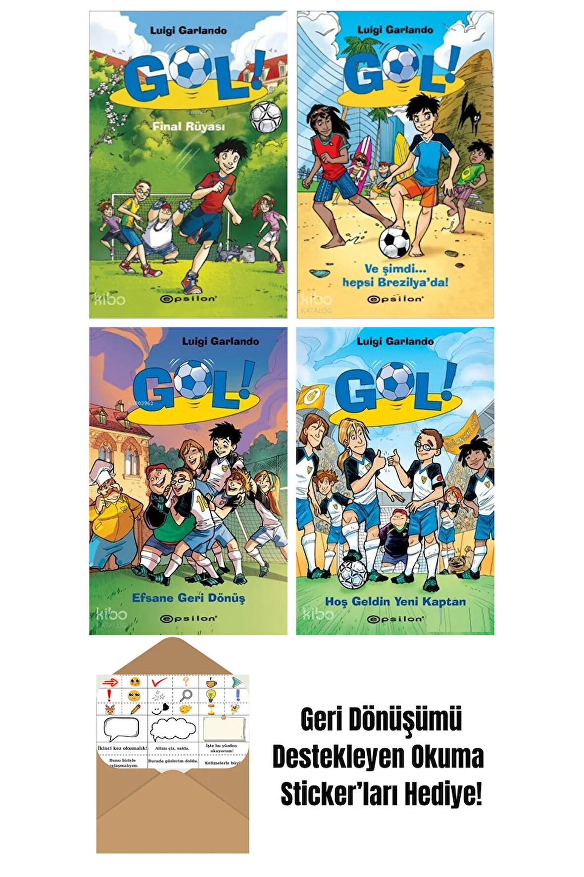 Luigi Garlando 4 Kitap Seti + Okuma Sticker'ları