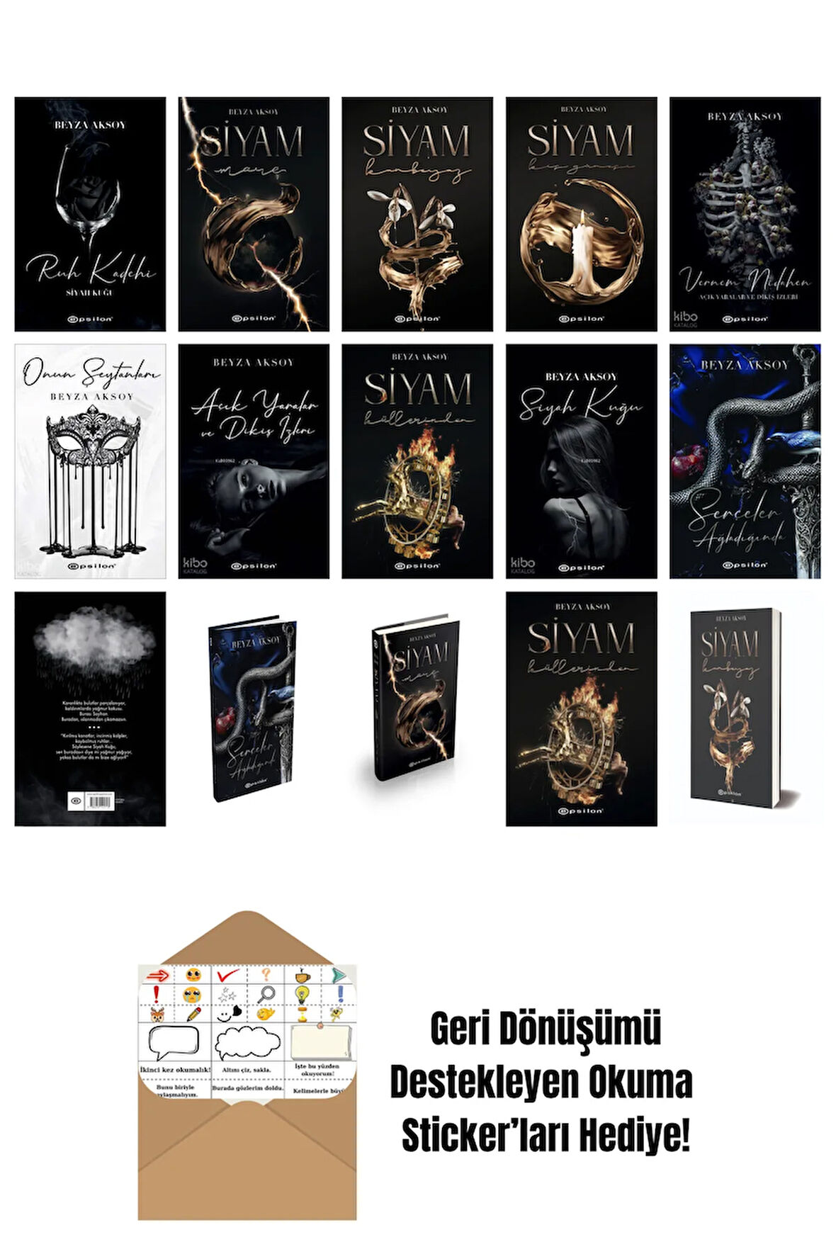 Beyza Aksoy 15 Kitap Seti + Okuma Sticker'ları