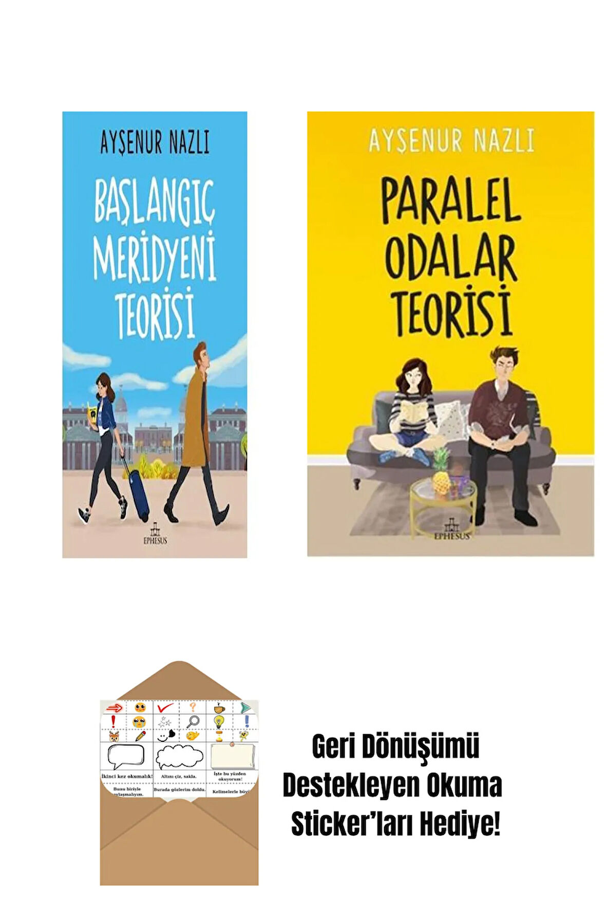 Ayşenur Nazlı 2 Kitap Seti + Okuma Sticker'ları