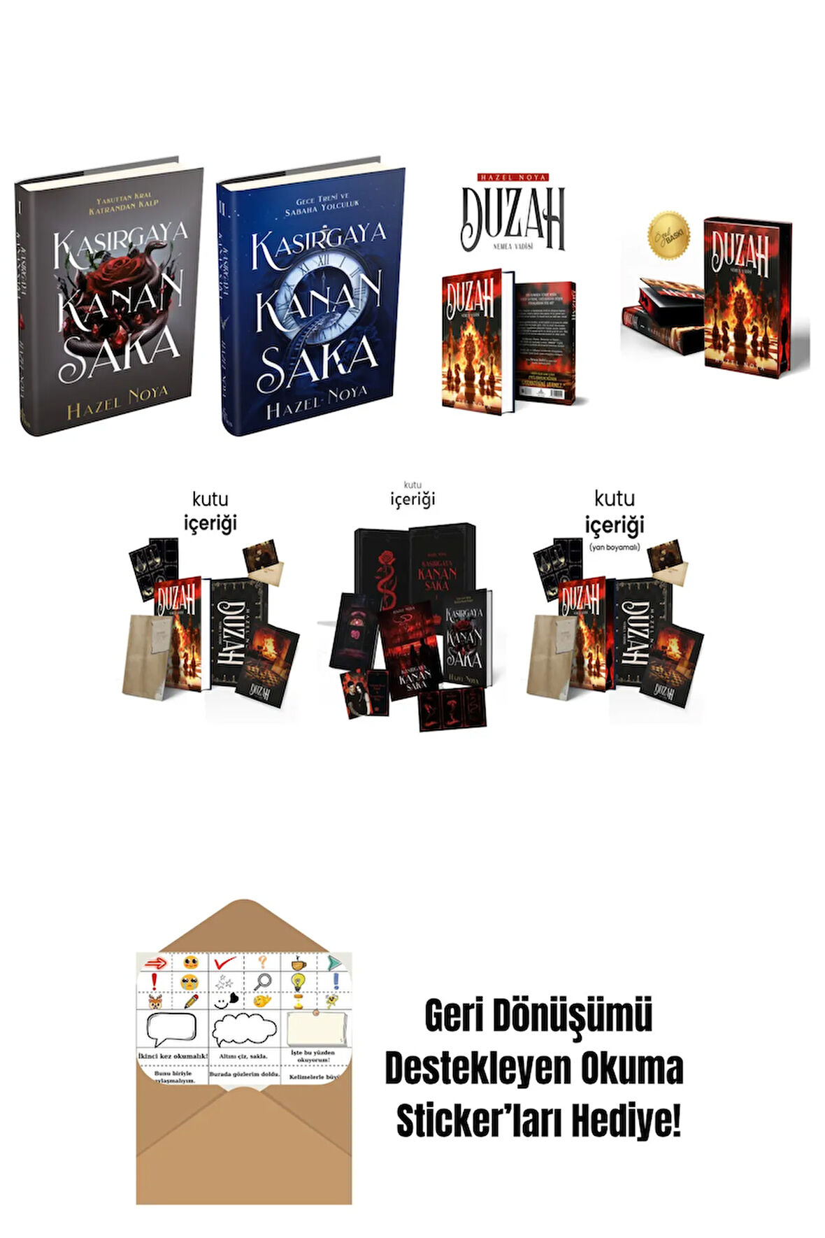HAZEL NOYA 7 Kitap Seti + Okuma Sticker'ları