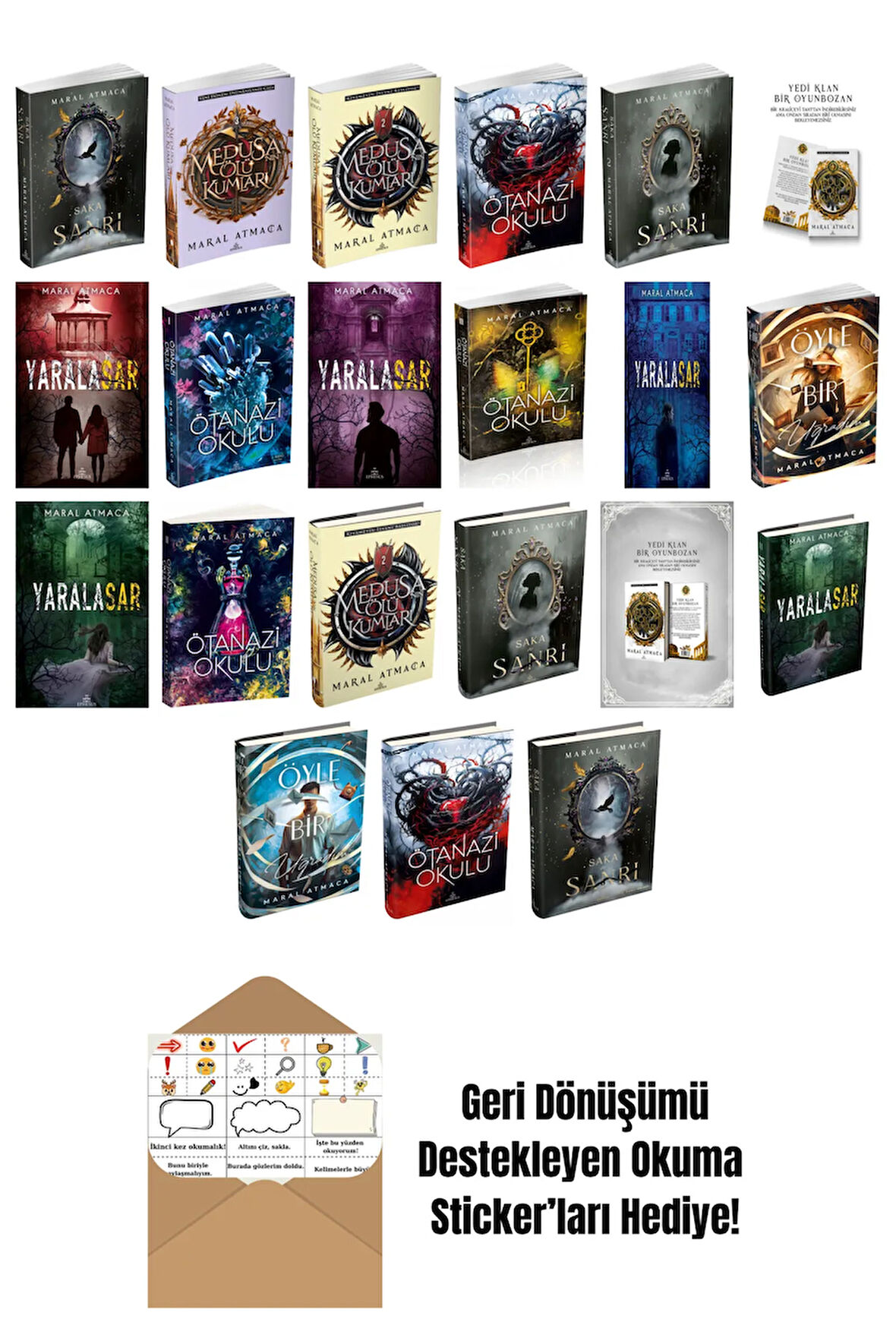 Maral Atmaca 21 Kitap Seti + Okuma Sticker'ları