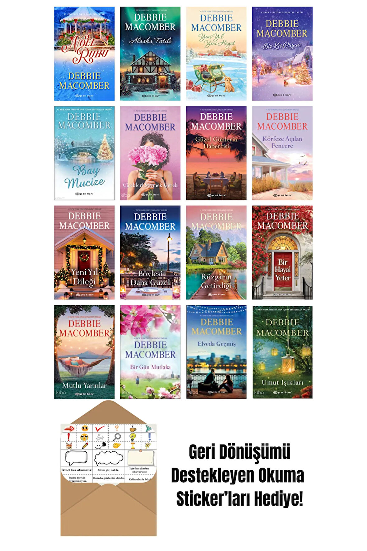 Debbie Macomber 16 Kitap Seti + Okuma Sticker'ları