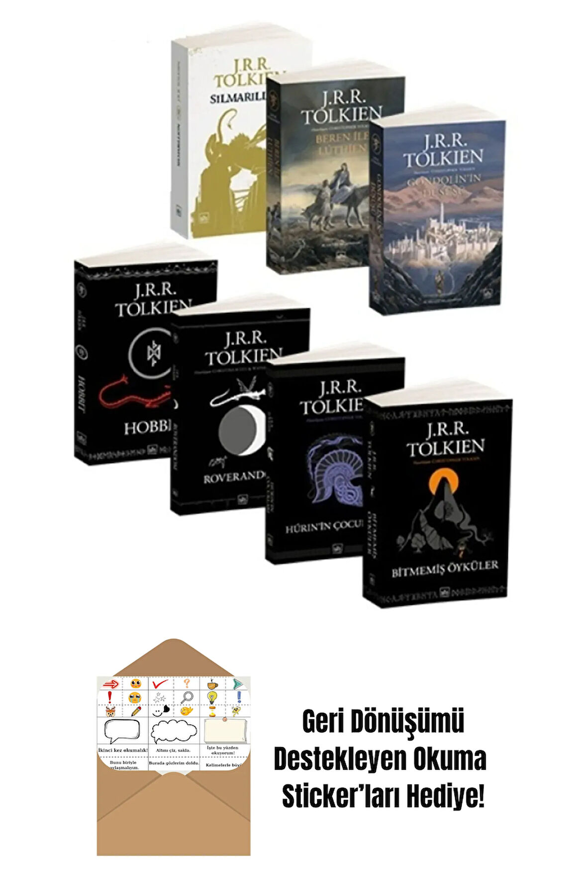 Tolkien 7'li Set Silmarillion Beren İle Luthien + Okuma Sticker'ları