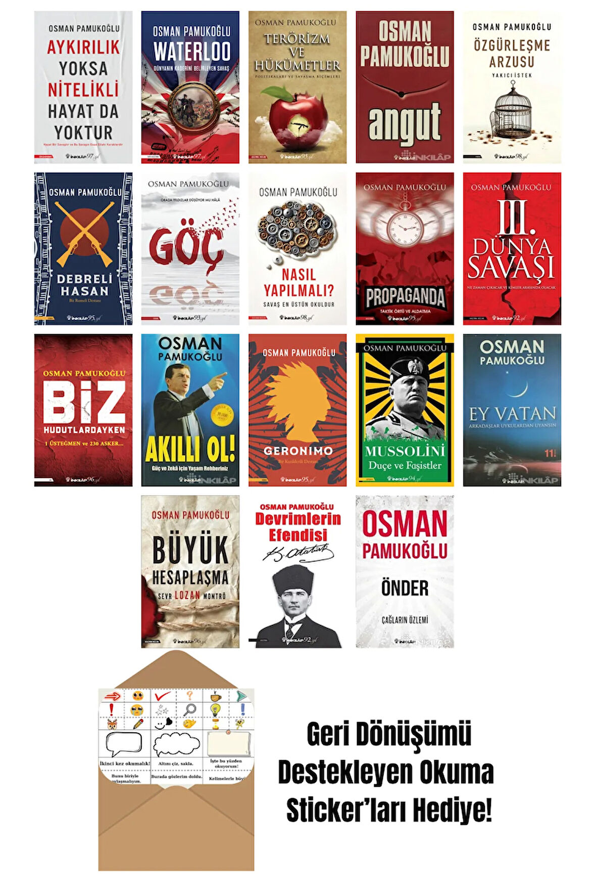 Osman Pamukoğlu 18 Kitap Seti + Okuma Sticker'ları