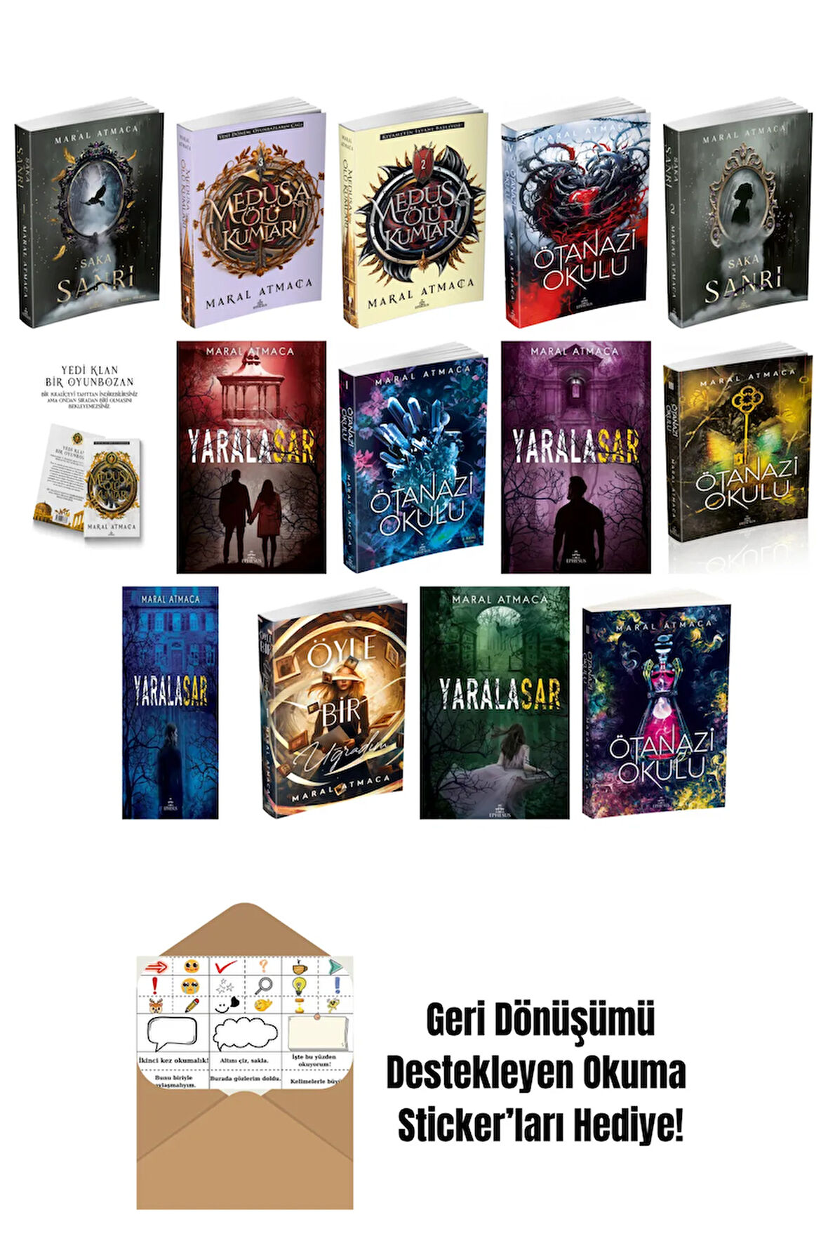 Maral Atmaca 14 Kitap Seti + Okuma Sticker'ları