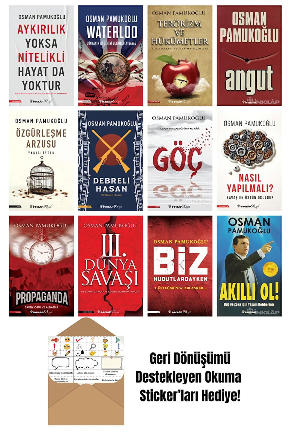 Osman Pamukoğlu 12 Kitap Seti + Okuma Sticker'ları