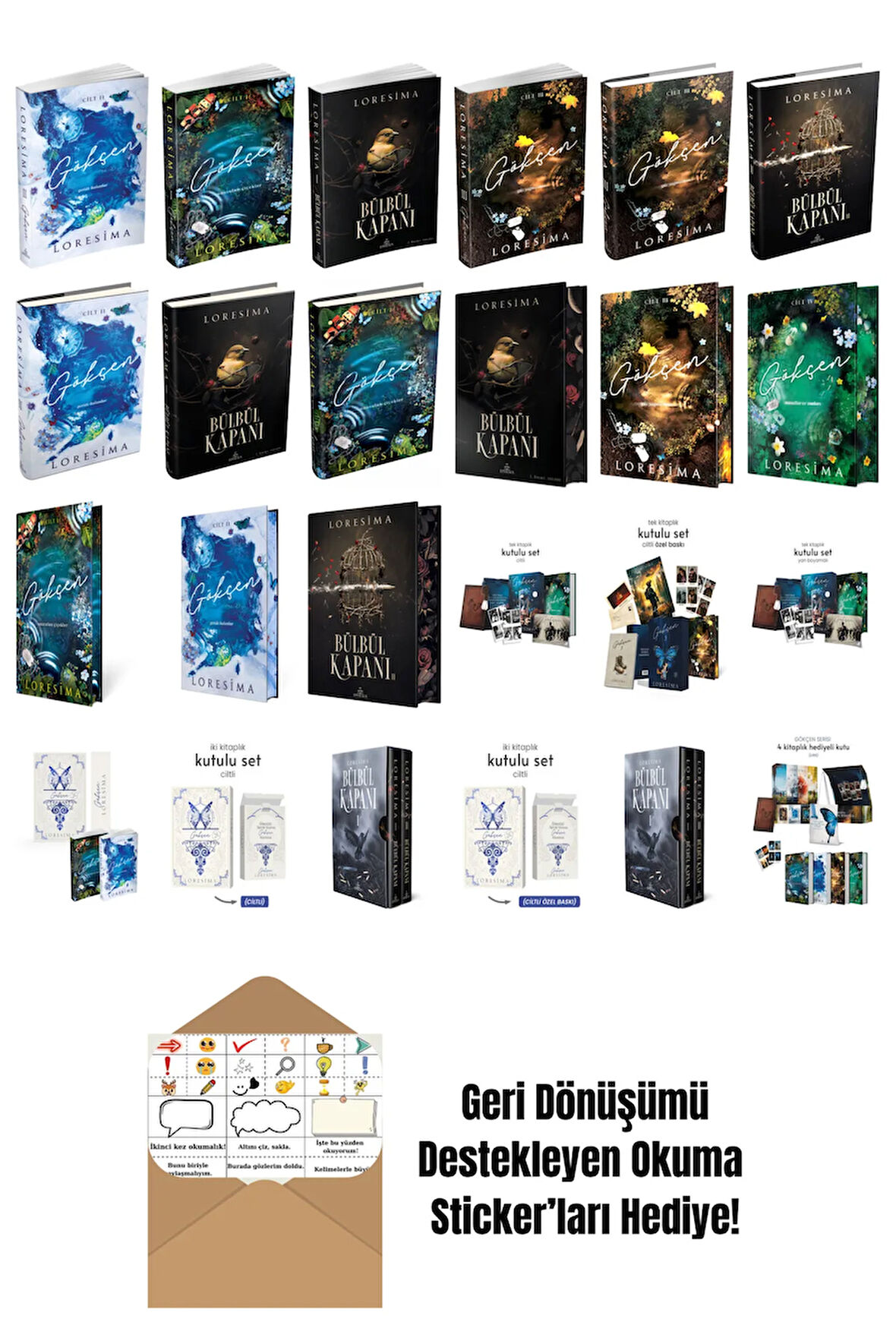 Loresima 24 Kitap Seti + Okuma Sticker'ları