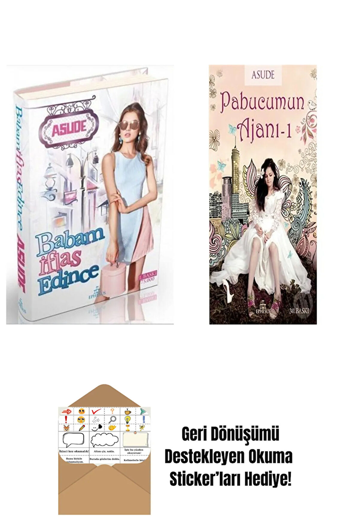 Asude 2 Kitap Seti + Okuma Sticker'ları