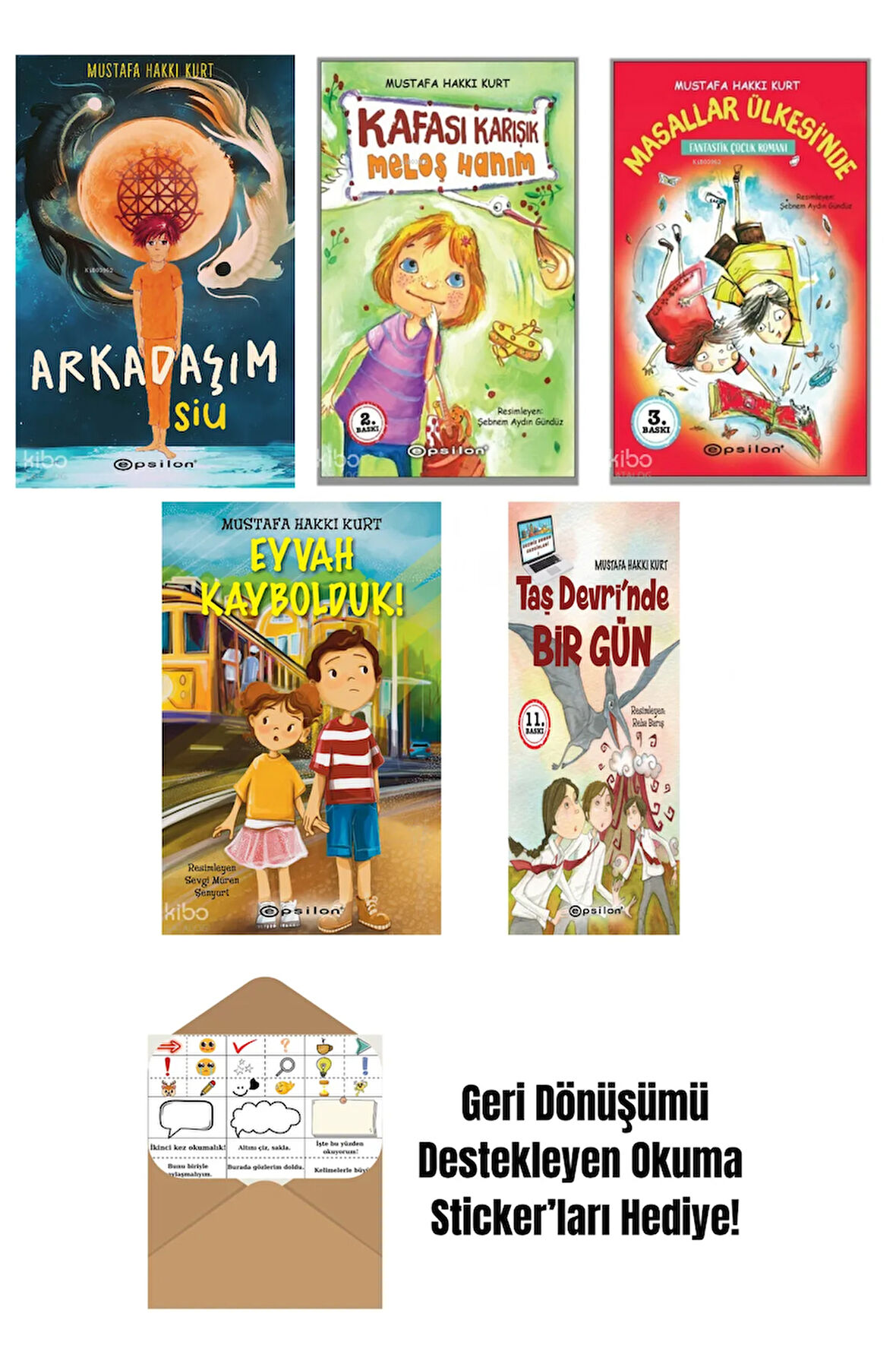 Mustafa Hakkı Kurt 5 Kitap Seti + Okuma Sticker'ları