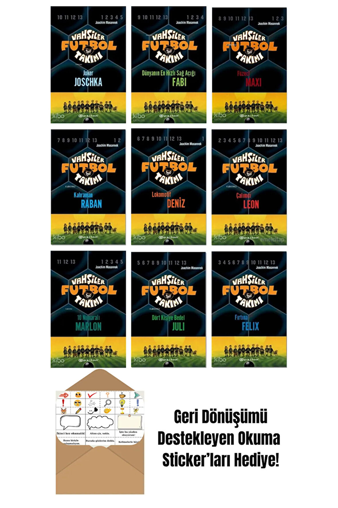 Joachim Masannek 9 Kitap Seti + Okuma Sticker'ları
