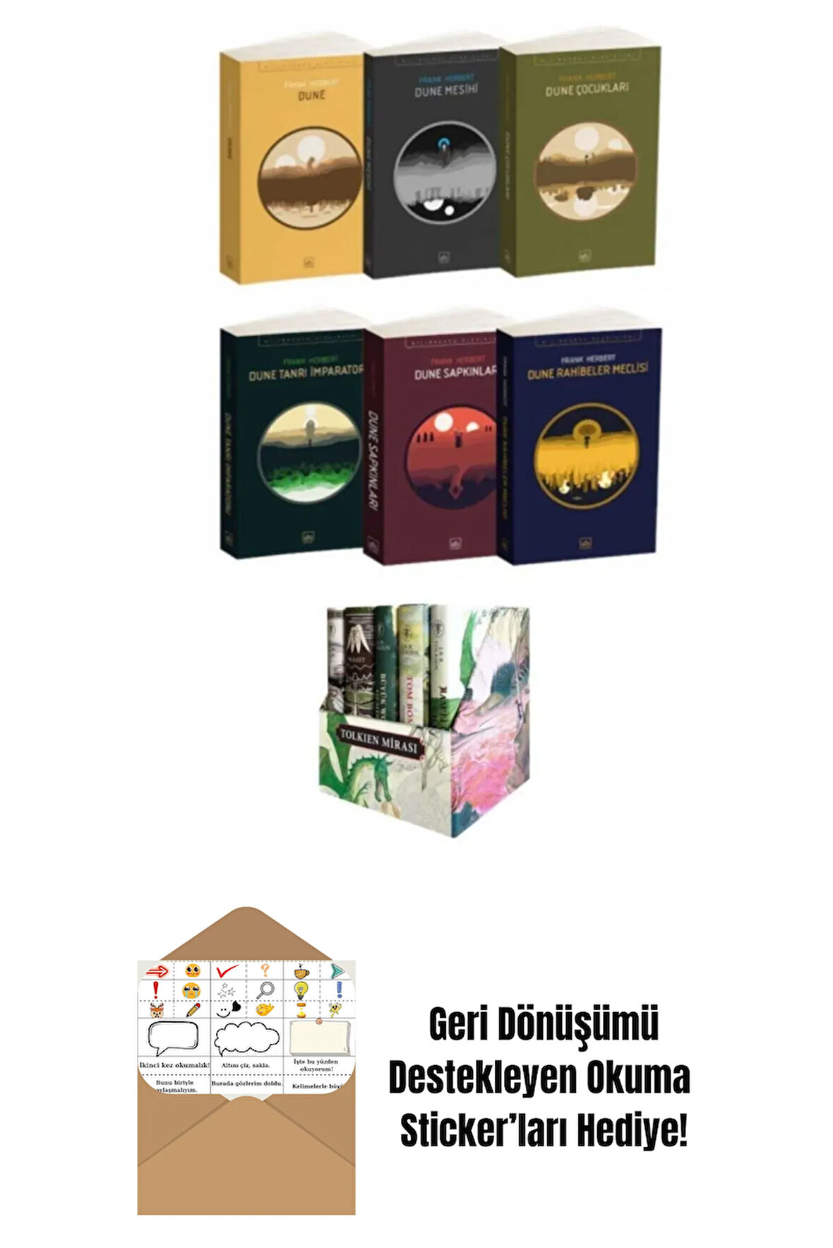 Tolkien Mirası Dune 6'lı Kitap Set + Okuma Sticker'ları