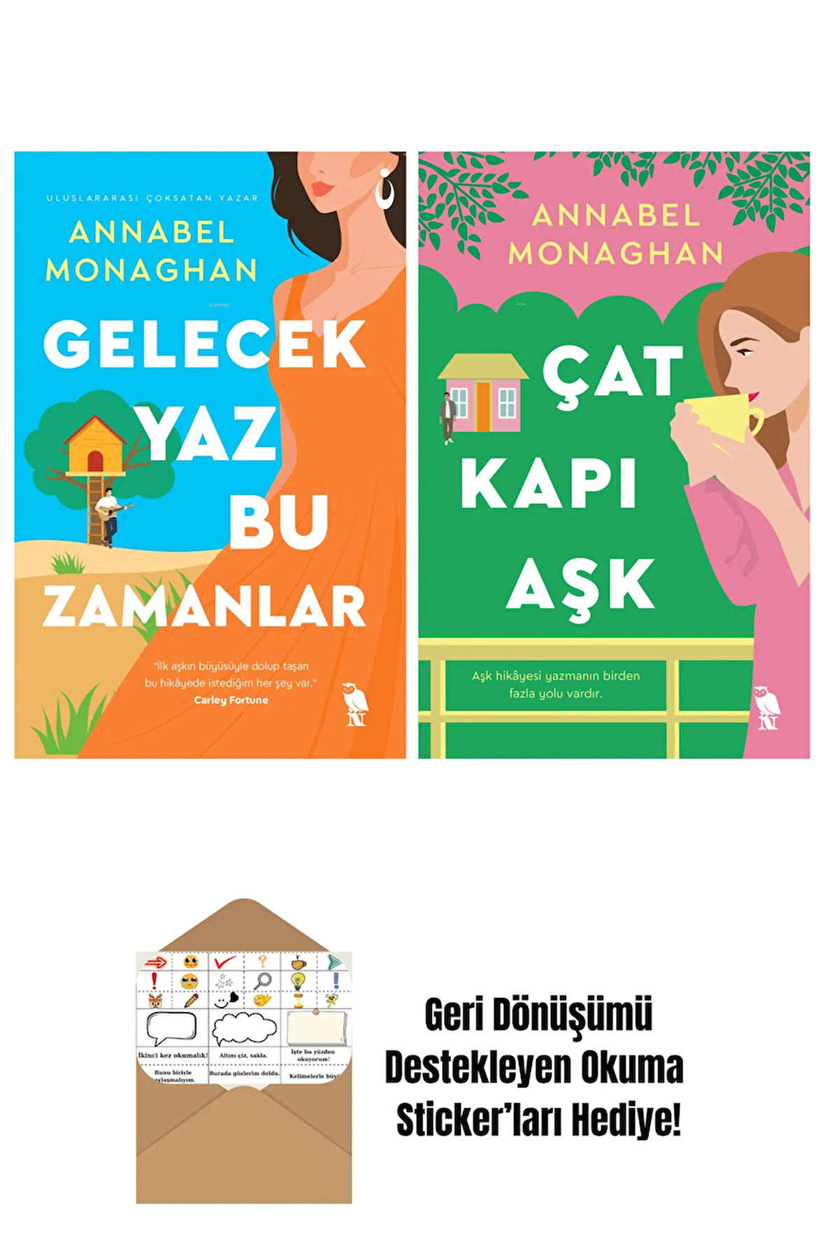Annabel Monaghan 2 Kitap Seti + Okuma Sticker'ları