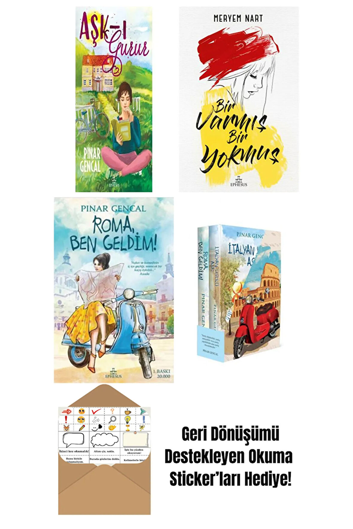Pınar Gencal 4 Kitap Seti + Okuma Sticker'ları