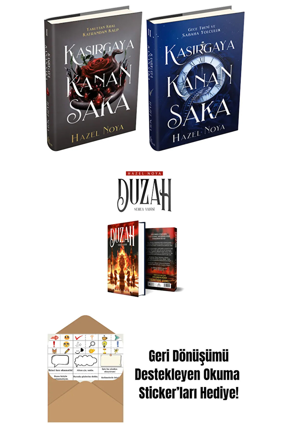 HAZEL NOYA 3 Kitap Seti + Okuma Sticker'ları
