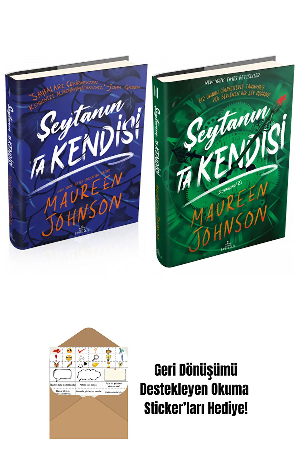 Maureen Johnson 2 Kitap Seti + Okuma Sticker'ları