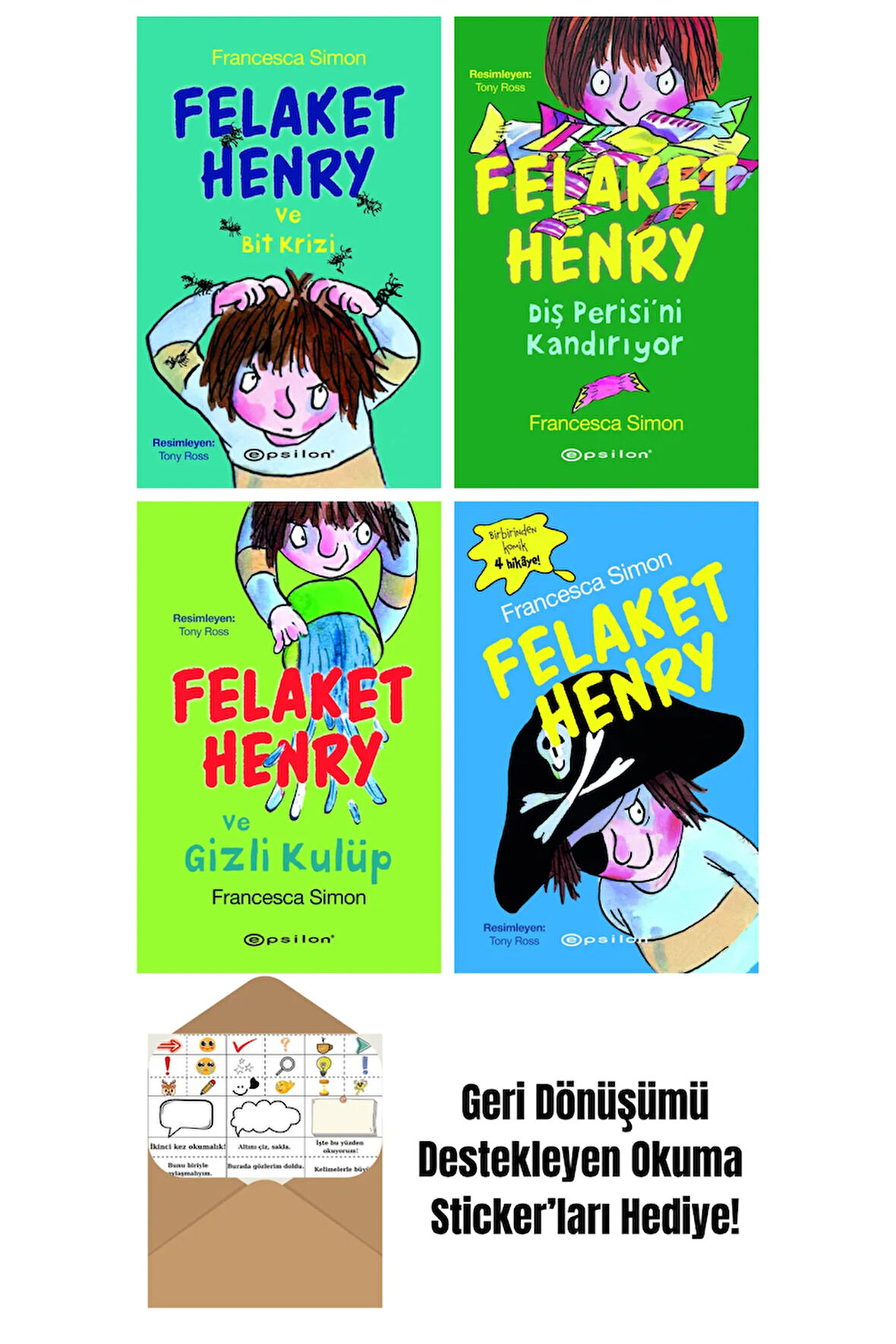 Francesca Simon 4 Kitap Seti + Okuma Sticker'ları