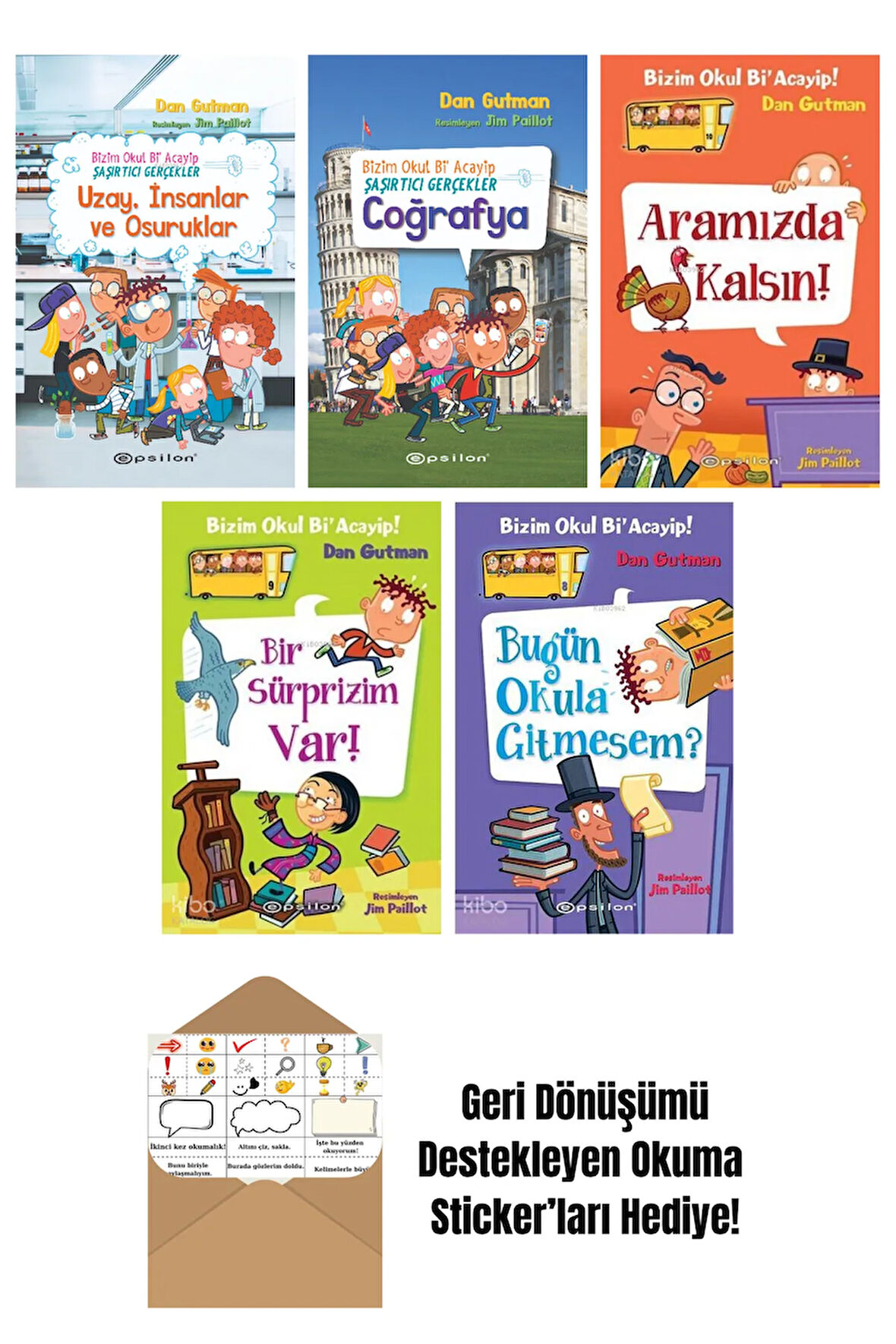 Dan Gutman 5 Kitap Seti + Okuma Sticker'ları