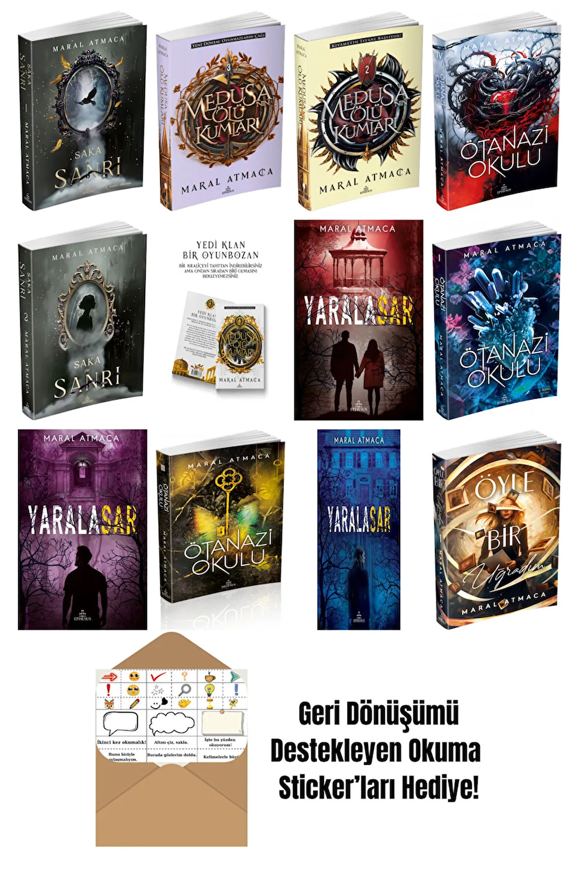 Maral Atmaca 12 Kitap Seti + Okuma Sticker'ları