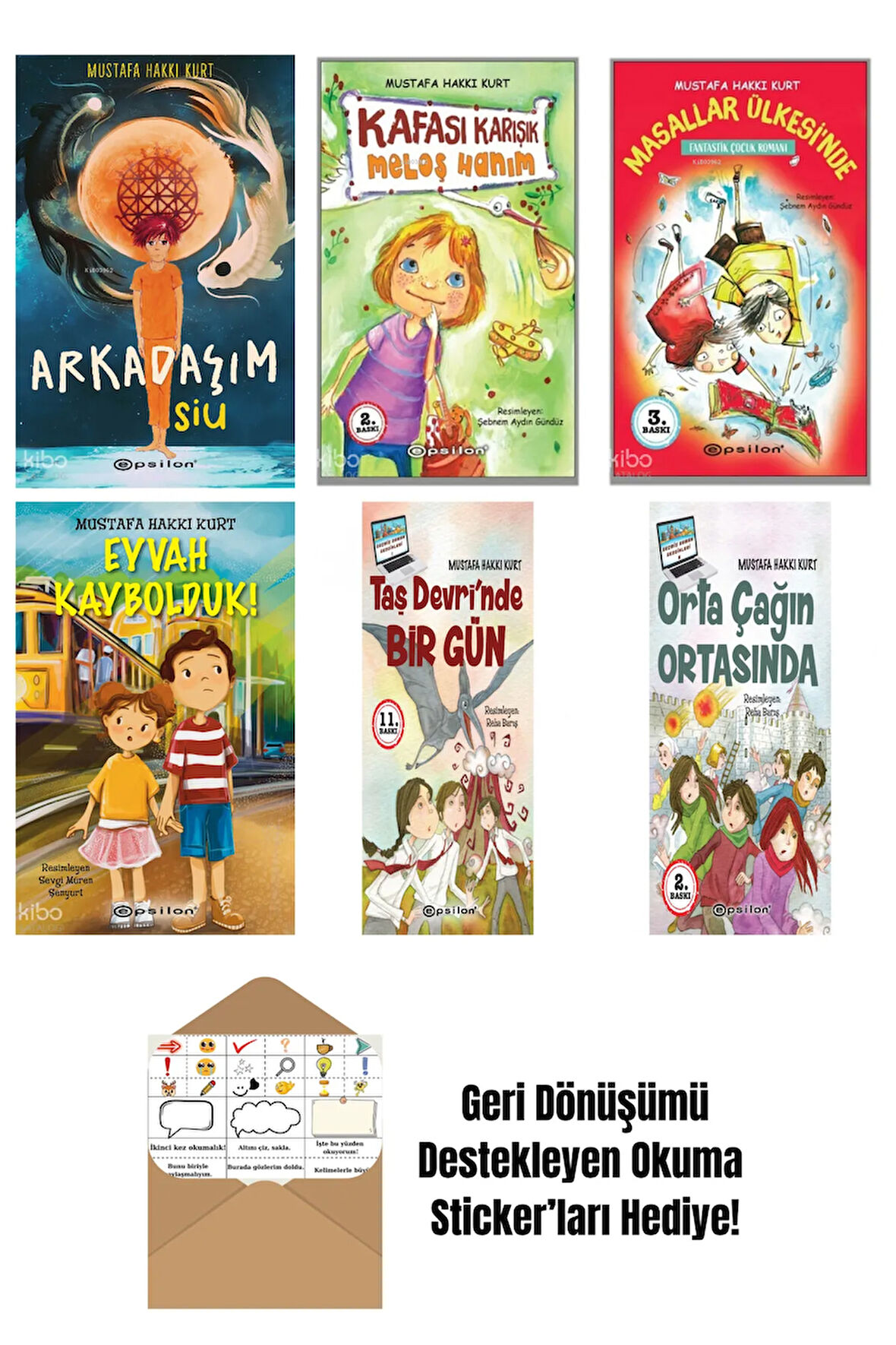 Mustafa Hakkı Kurt 6 Kitap Seti + Okuma Sticker'ları