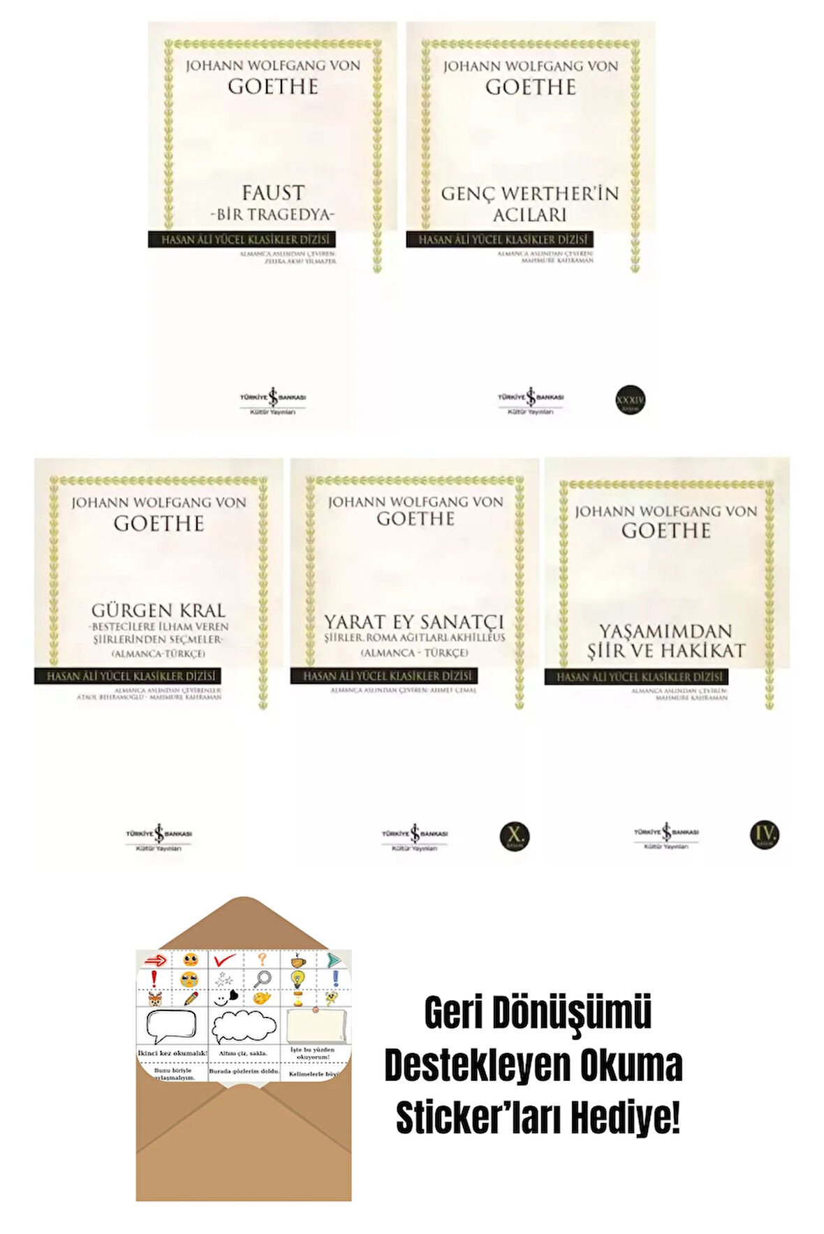 Goethe 5 Kitap Set + Okuma Sticker'ları