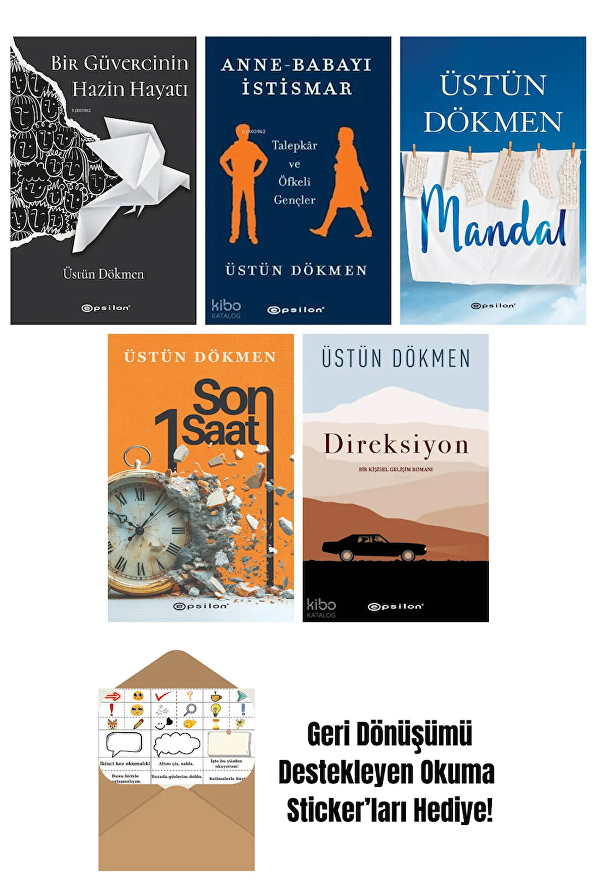Üstün Dökmen 5 Kitap Seti + Okuma Sticker'ları