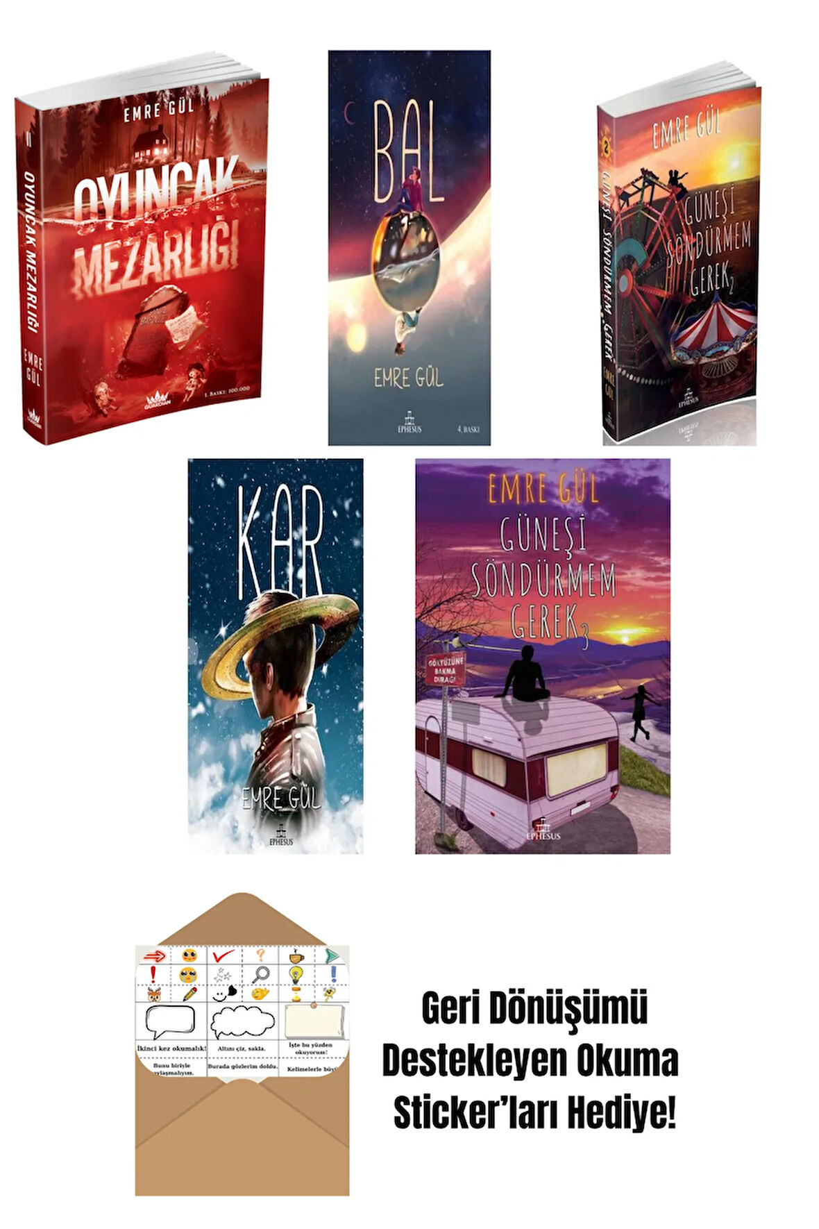Emre Gül 5 Kitap Seti + Okuma Sticker'ları