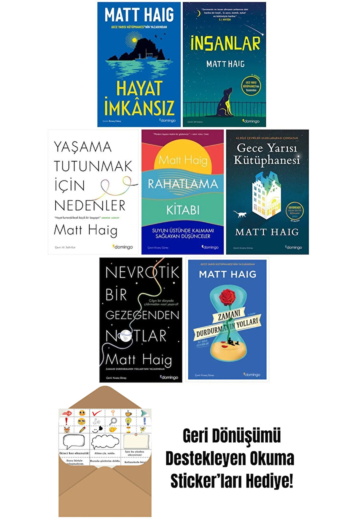 Matt Haig 7 Kitap Set + Okuma Sticker'ları