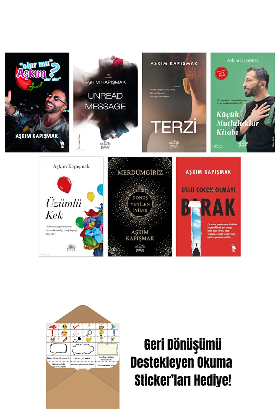 Aşkım Kapışmak 7 Kitap Seti + Okuma Sticker'ları