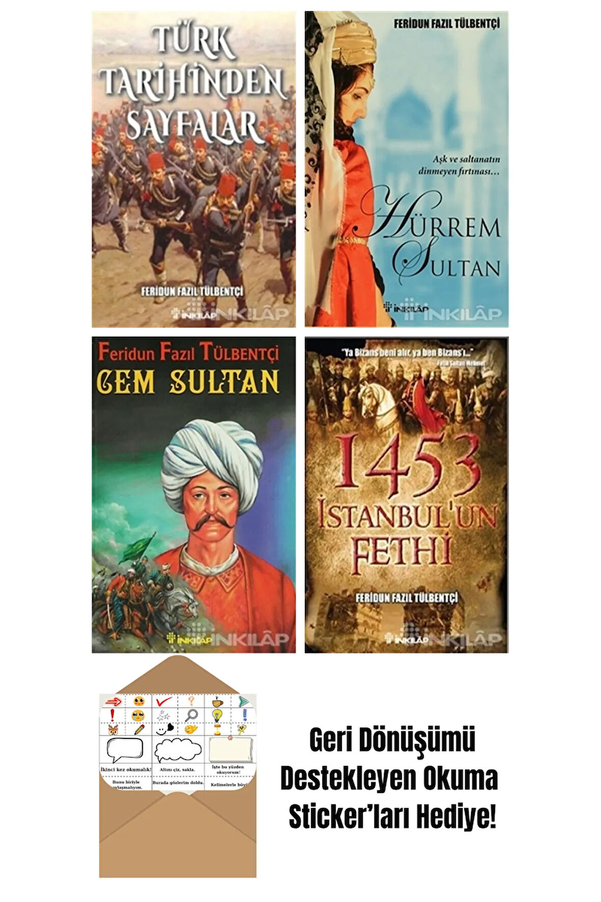 Feridun Fazıl Tülbentçi 4 Kitap Seti + Okuma Sticker'ları