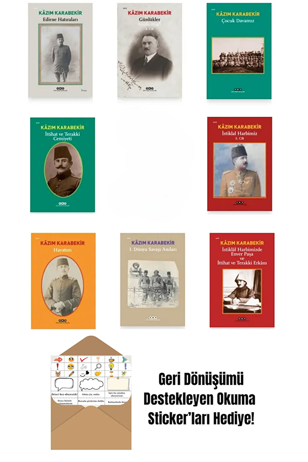 İstiklal Harbimiz - İttihat ve Terakki Cemiyeti 8 Kitap + Okuma Sticker'ları