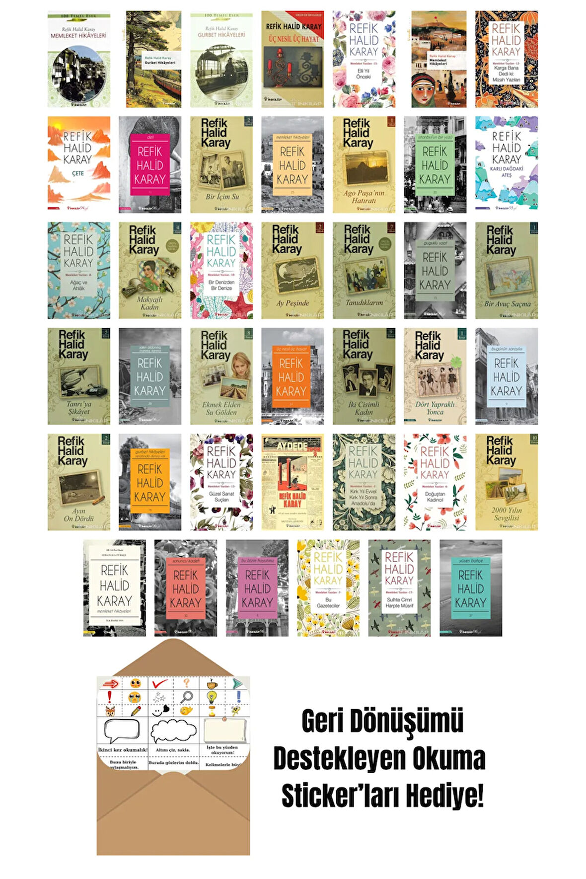 Refik Halid Karay 41 Kitap Seti + Okuma Sticker'ları