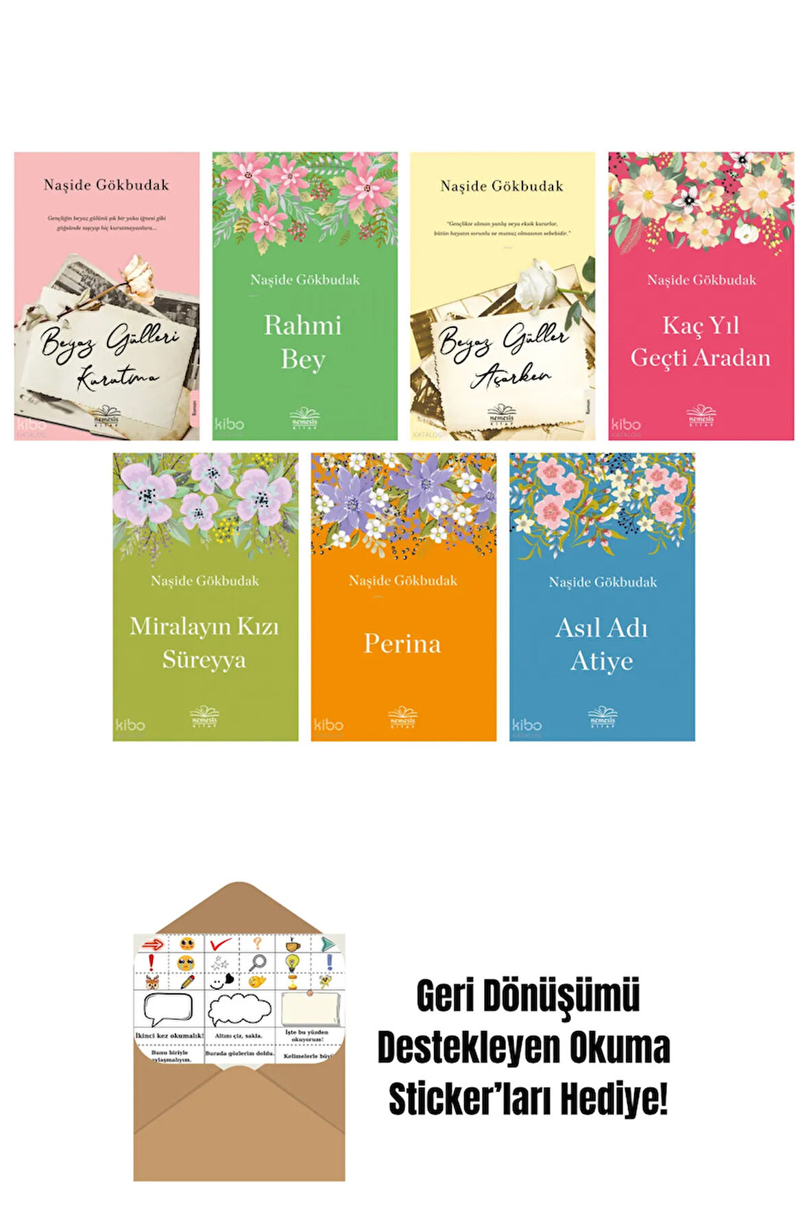 Naşide Gökbudak 7 Kitap Seti + Okuma Sticker'ları