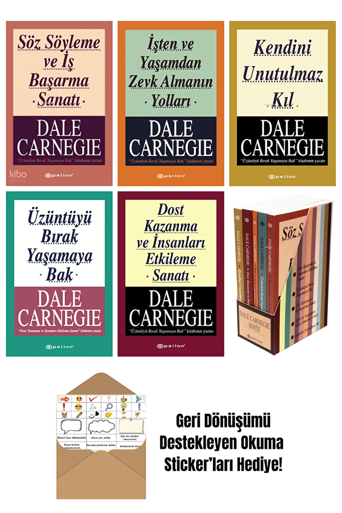 Dale Carnegie 6 Kitap Seti + Okuma Sticker'ları