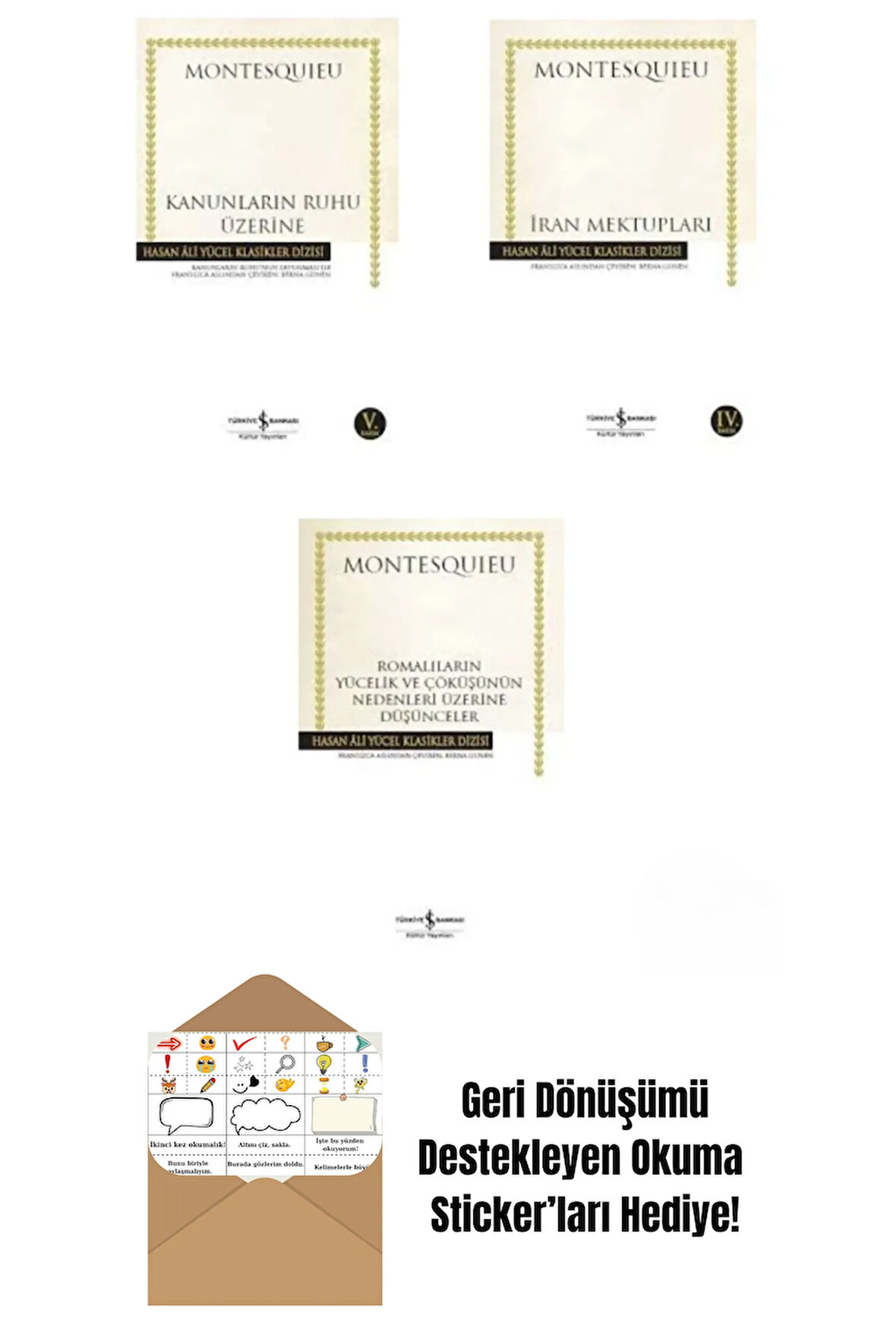 Montesquieu 3 Kitap Set + Okuma Sticker'ları