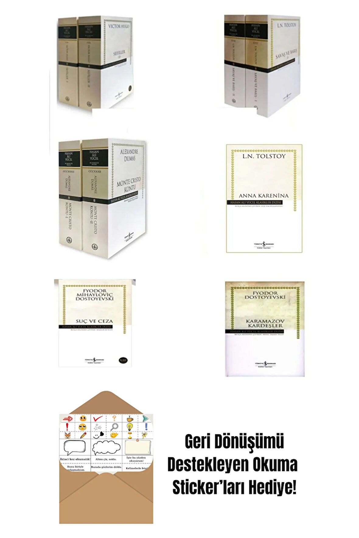 Hasan Ali Yücel Klasikler Dizisi 6 Kitap Set + Okuma Sticker'ları