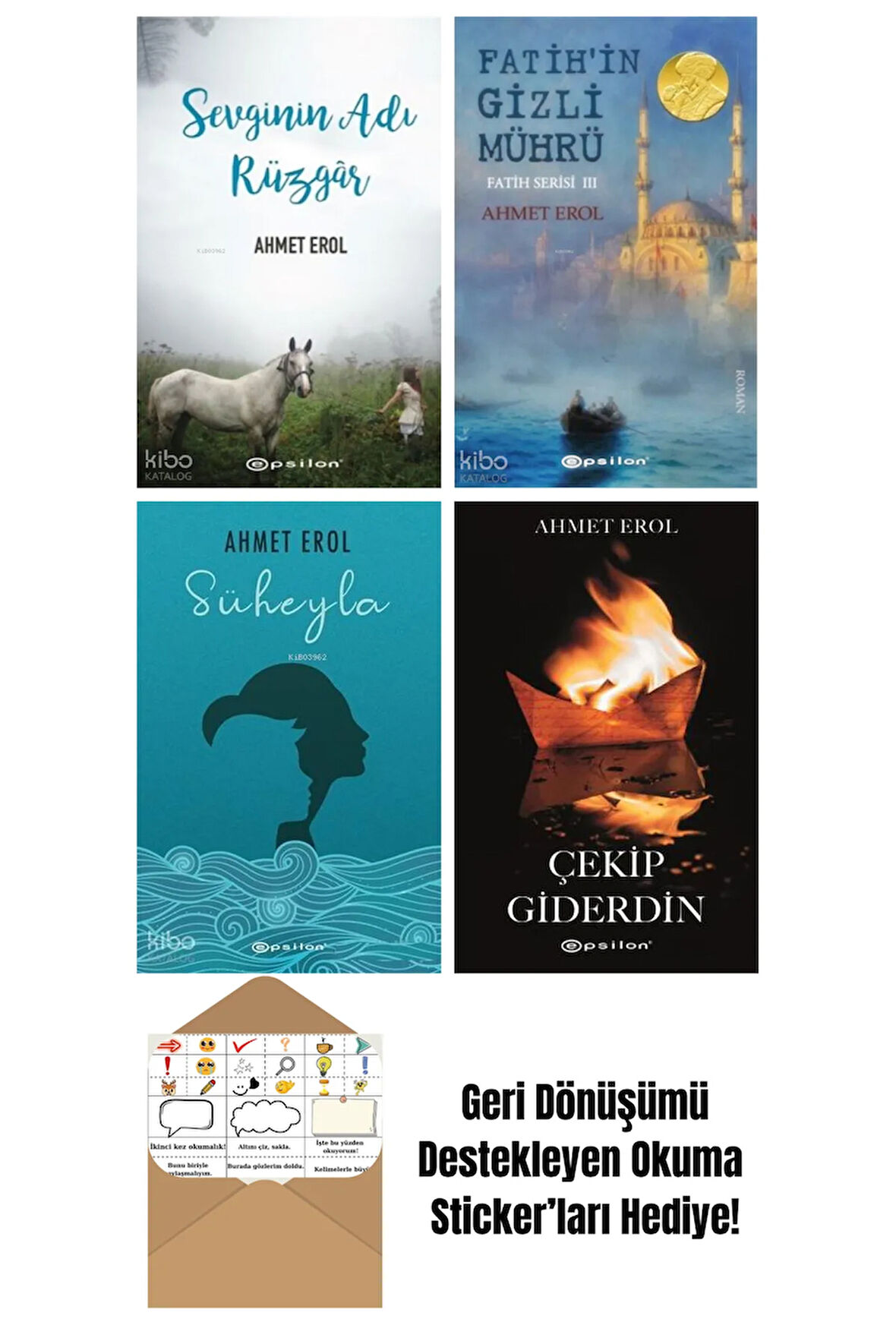 Ahmet Erol 4 Kitap Seti + Okuma Sticker'ları