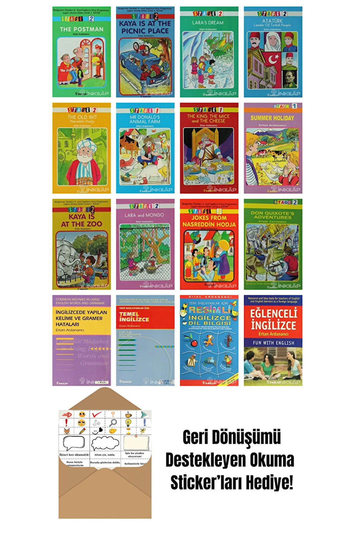 Ertan Ardanancı 16 Kitap Seti + Okuma Sticker'ları