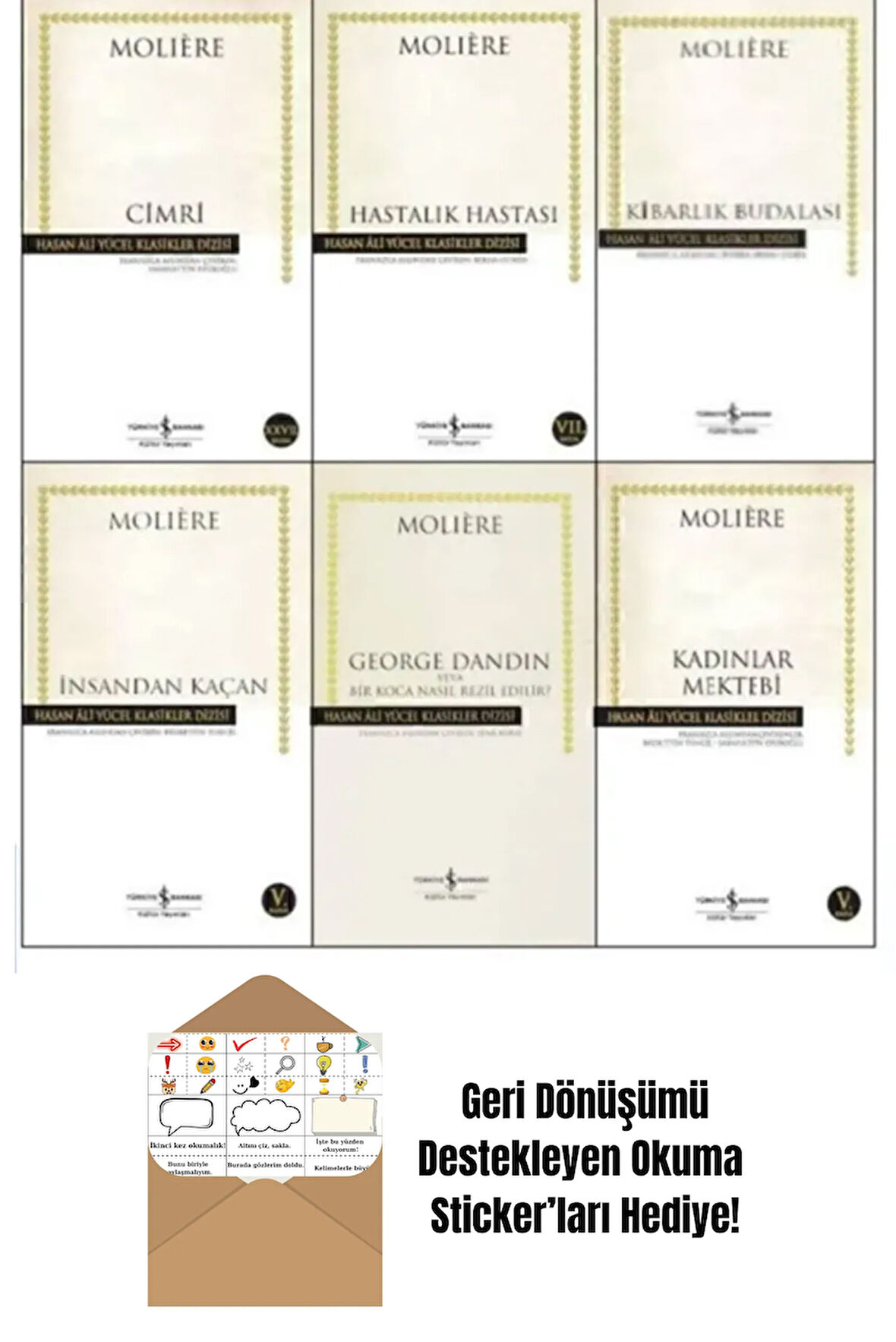 Moliere 6 Kitap Set + Okuma Sticker'ları