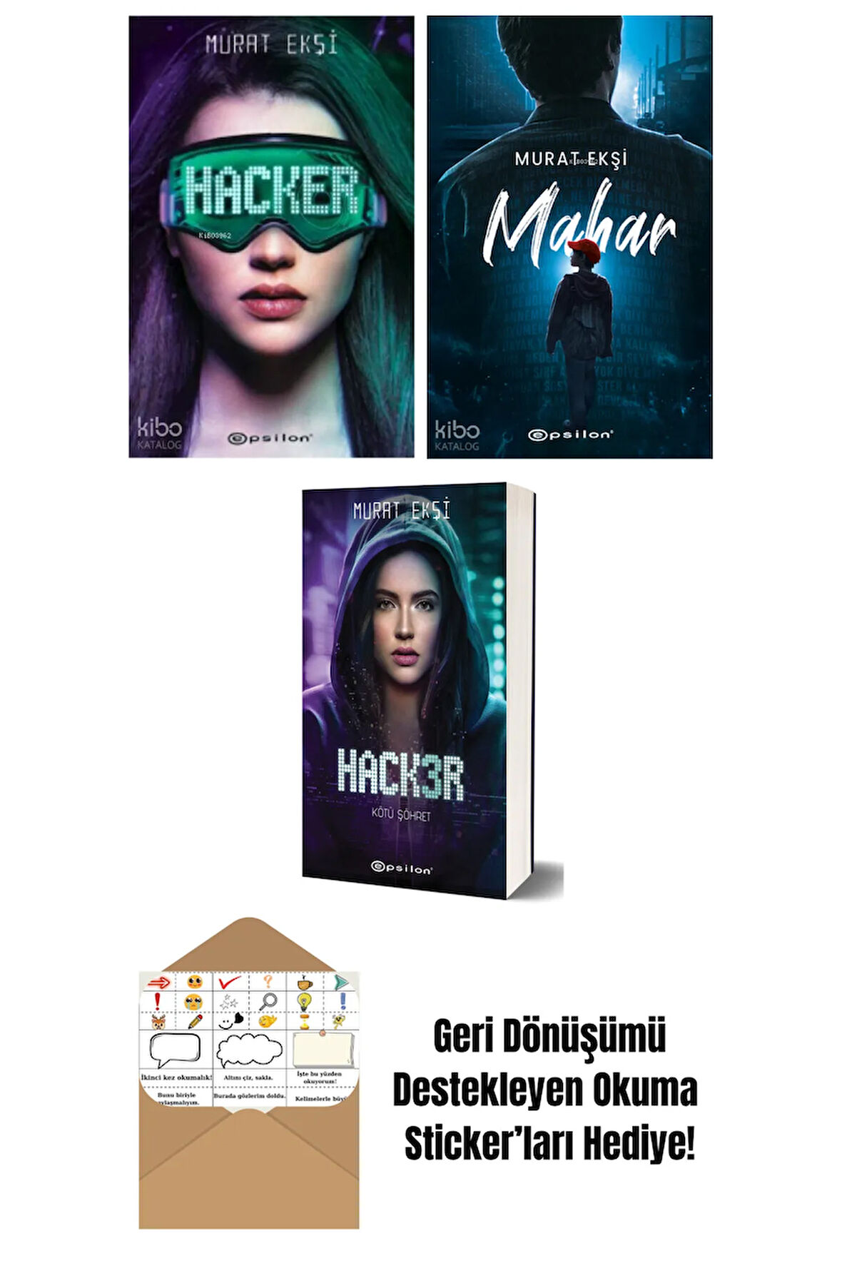 Murat Ekşi 3 Kitap Seti + Okuma Sticker'ları