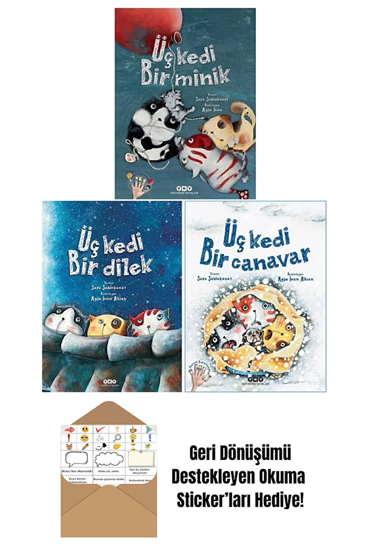 Sara Şahinkanat 3 Kitap Set + Okuma Sticker'ları